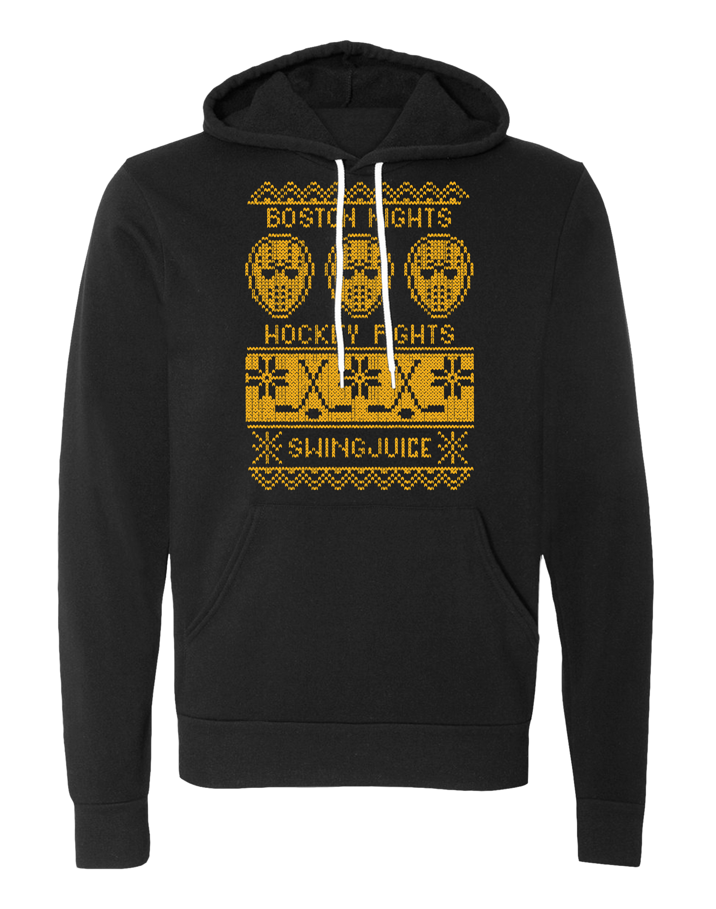 Hockey Boston Nights Hockey Fights Unisex Hoodie-Black