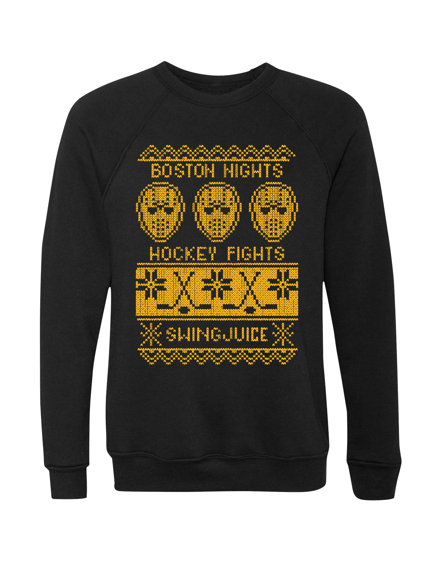 Hockey Boston Nights Hockey Fights Unisex Sweatshirt-Black