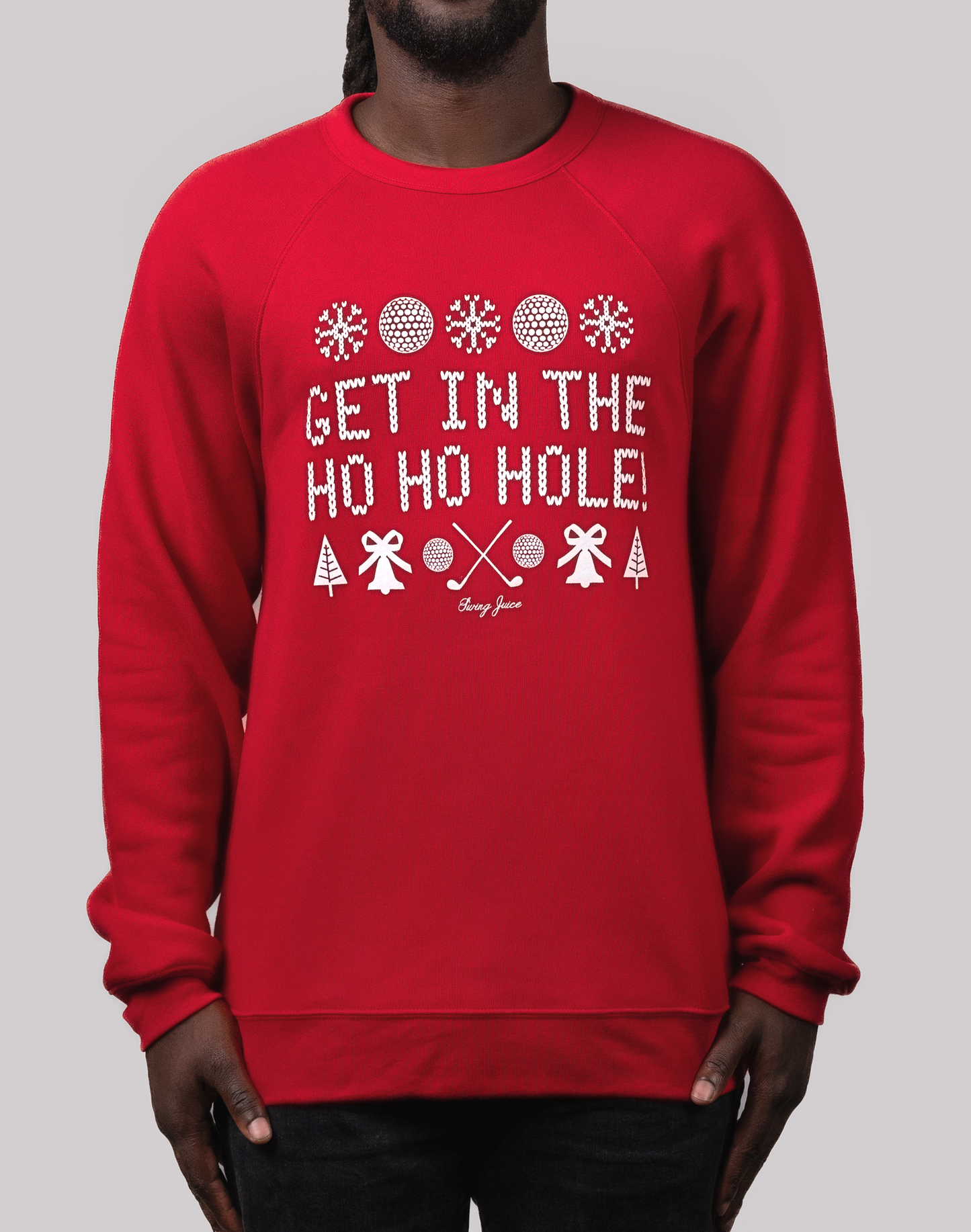 Golf Get In The Ho Ho Hole! Unisex Ugly Sweatshirt-Red