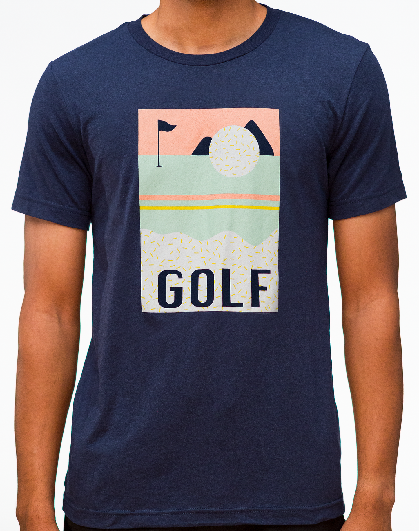Golf Terrazzo Unisex T-Shirt-Navy