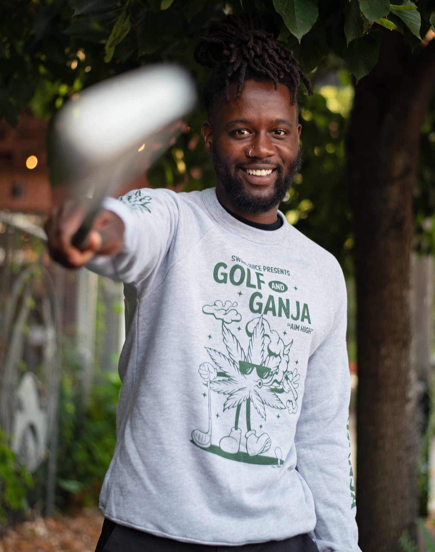 Golf & Ganja Unisex Sweatshirt-Grey