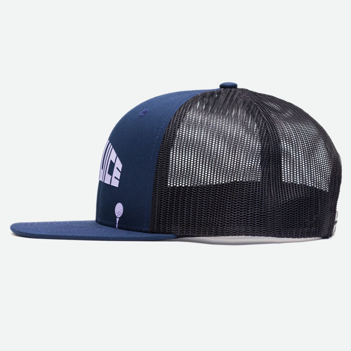 Golf 8-Bit Unisex Trucker Hat-Navy
