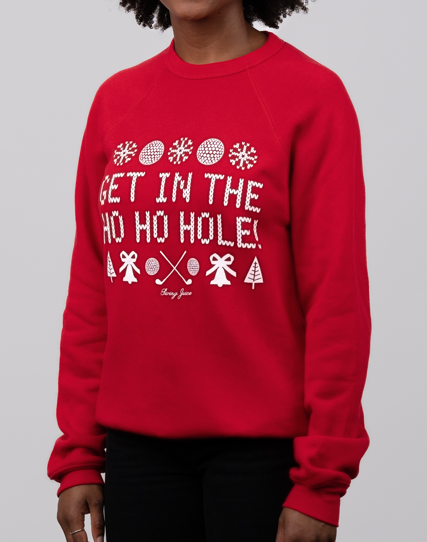 Golf Get In The Ho Ho Hole! Unisex Ugly Sweatshirt-Red