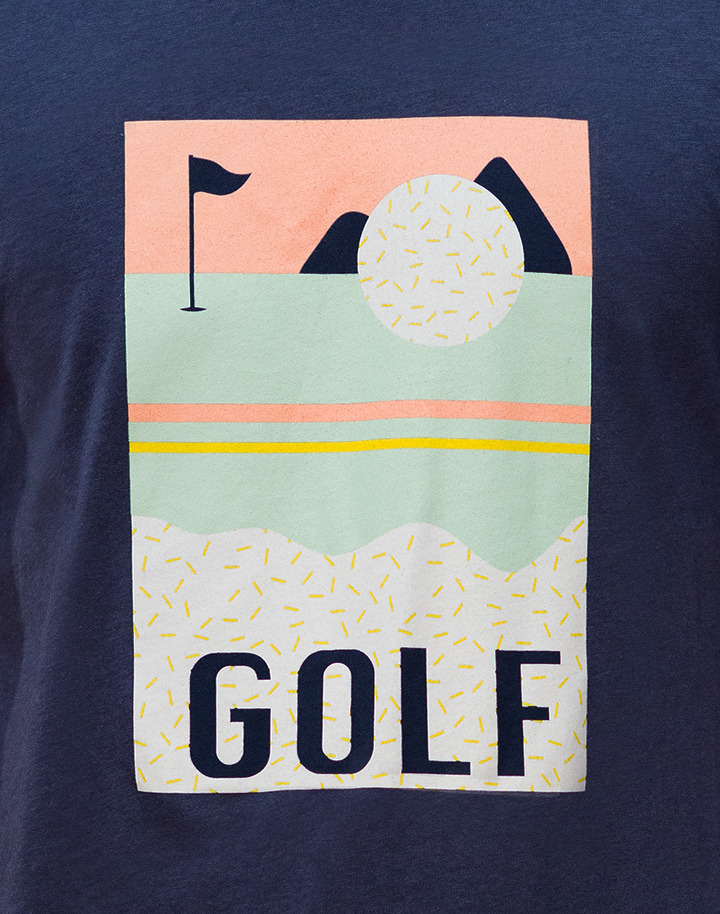 Golf Terrazzo Unisex T-Shirt-Navy
