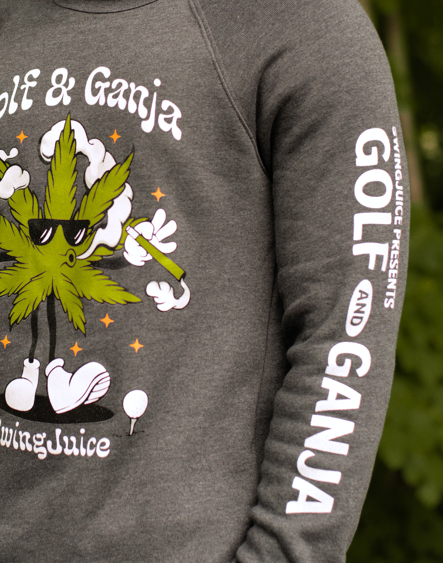 Golf & Ganja Multi Unisex Sweatshirt-Dark Grey