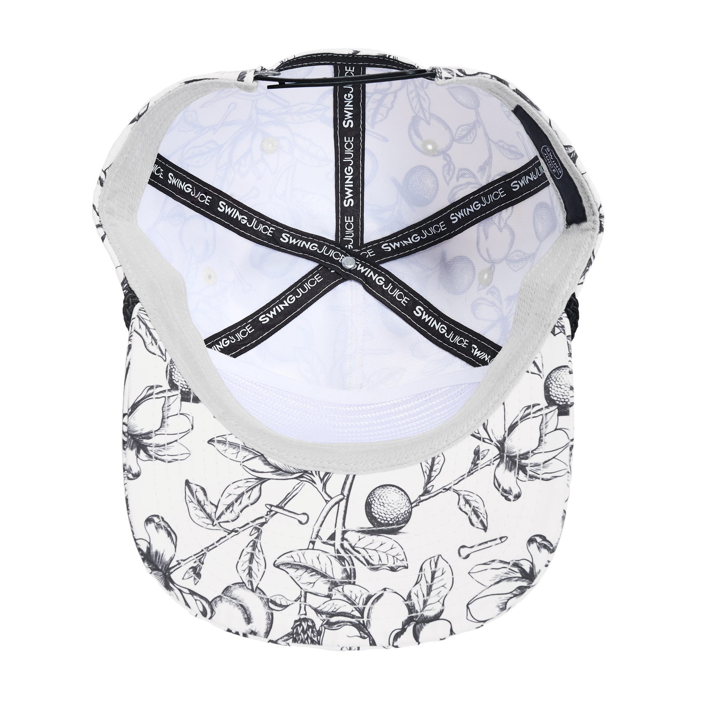 Golf Magnolia Toile Unisex Rope Hat-Ivory