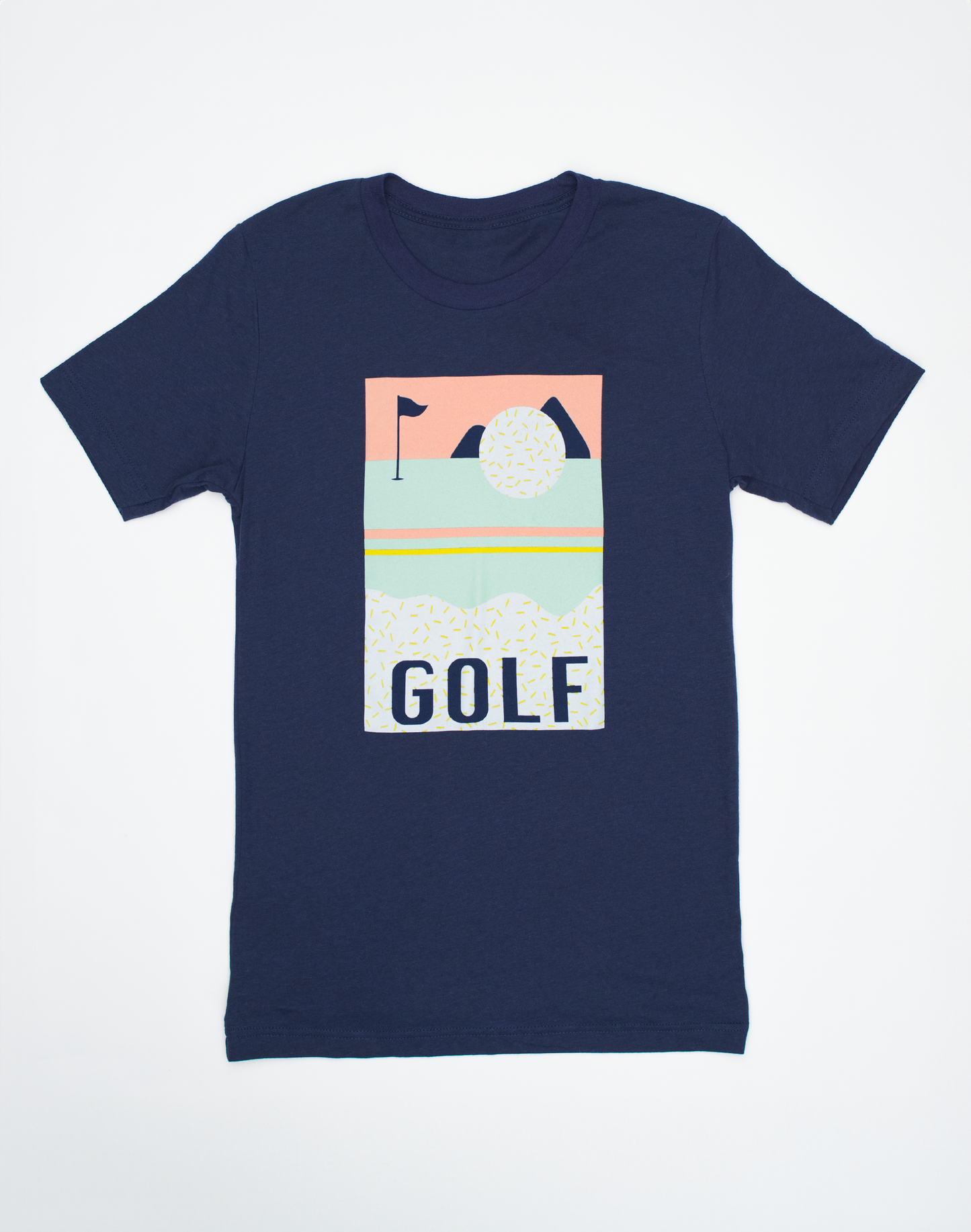 Golf Terrazzo Unisex T-Shirt-Navy