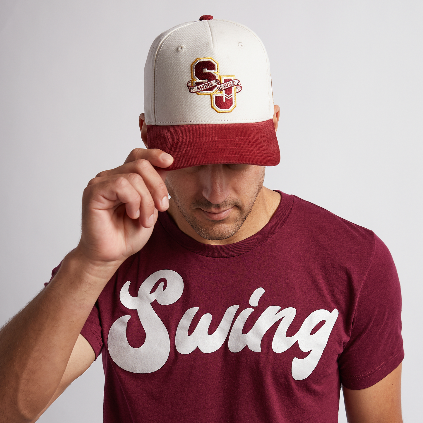 SJ Letterman Snapback Hat Ivory O/S