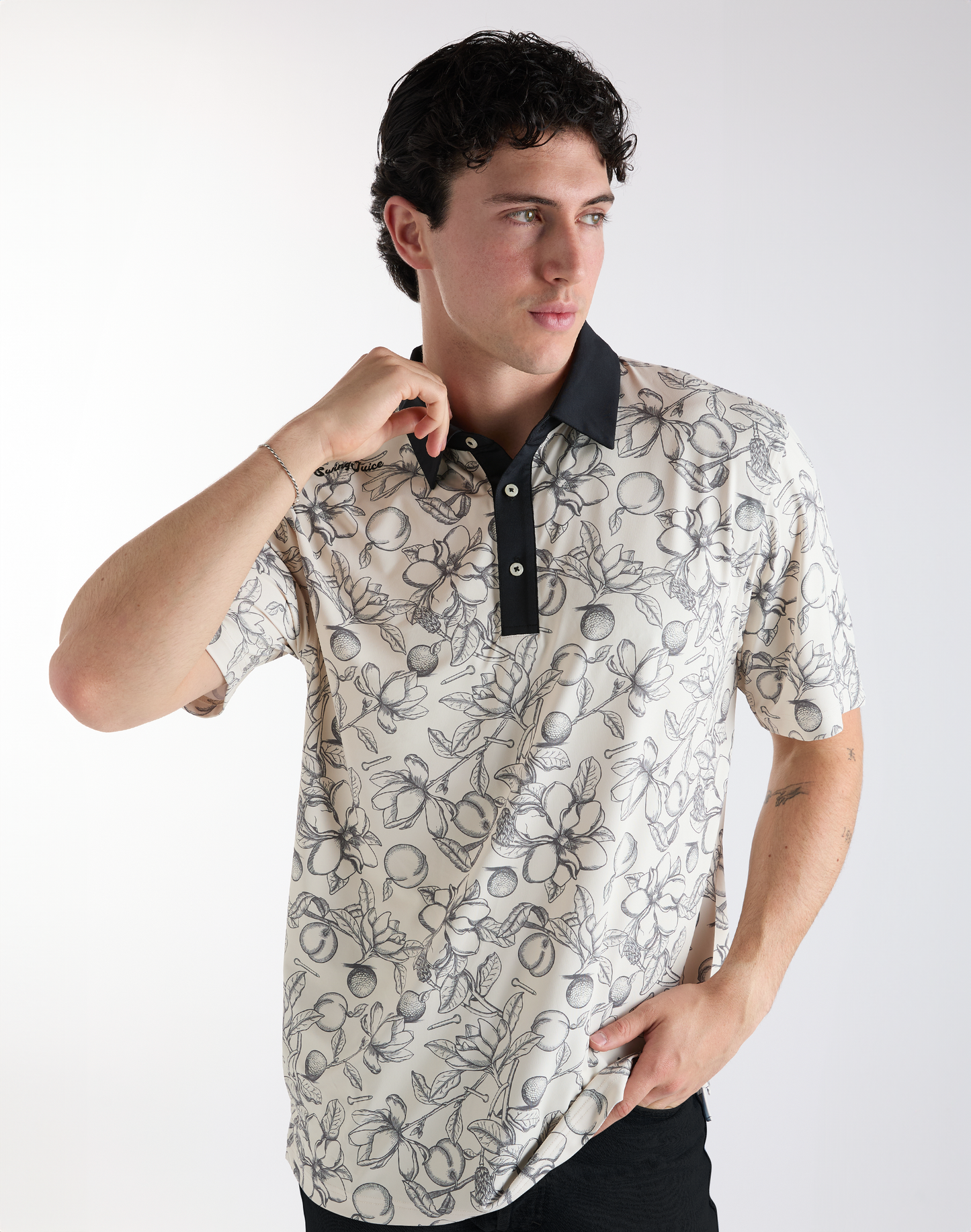 Magnolia Toile Men's Polo