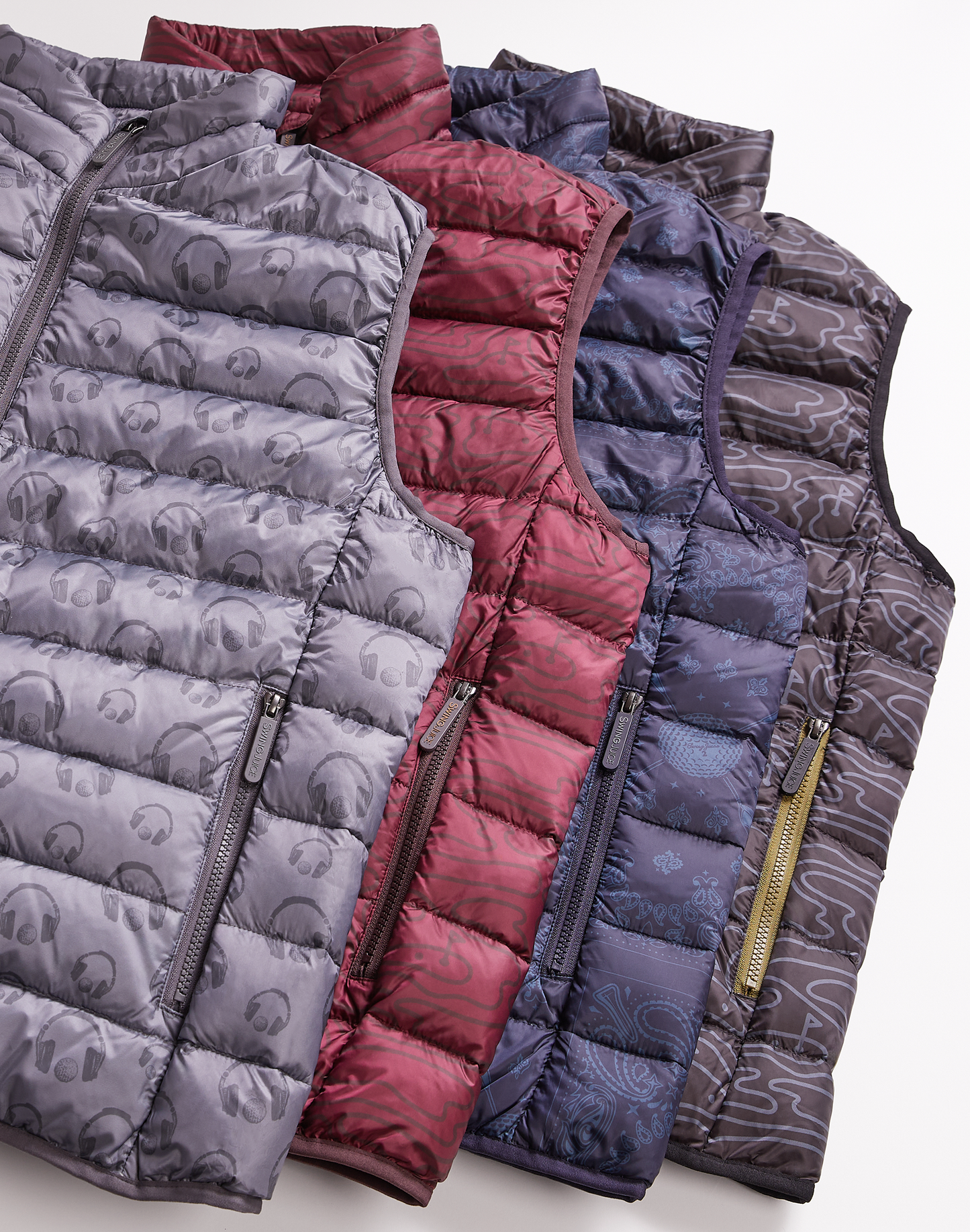 Rhythmic Lines Packable Puffer Vest