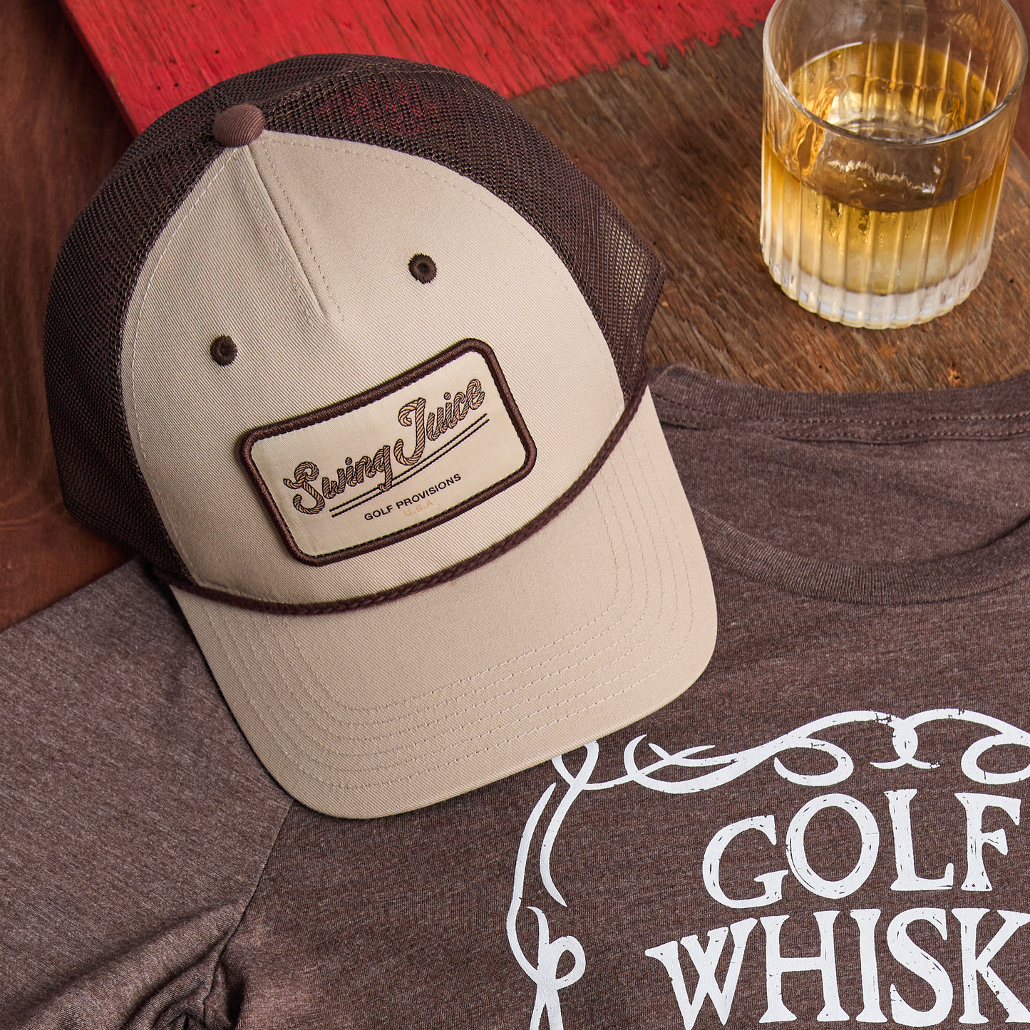 Golf Provisions Trucker Rope Hat Tan O/S