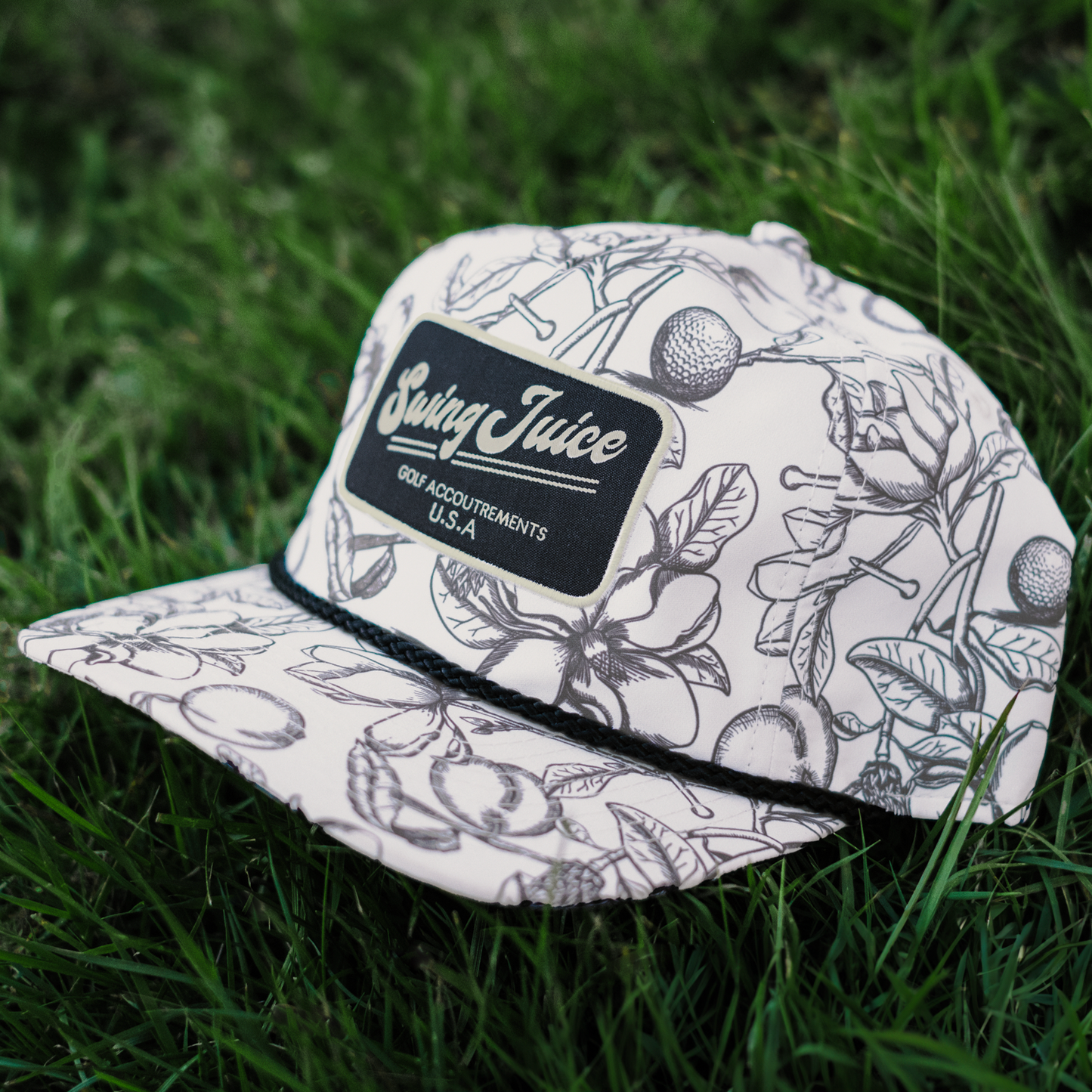 Magnolia Toile Rope Hat Ivory O/S