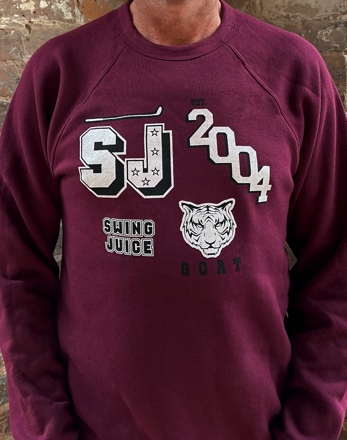 Golf Varsity Remix Unisex Sweatshirt-Maroon