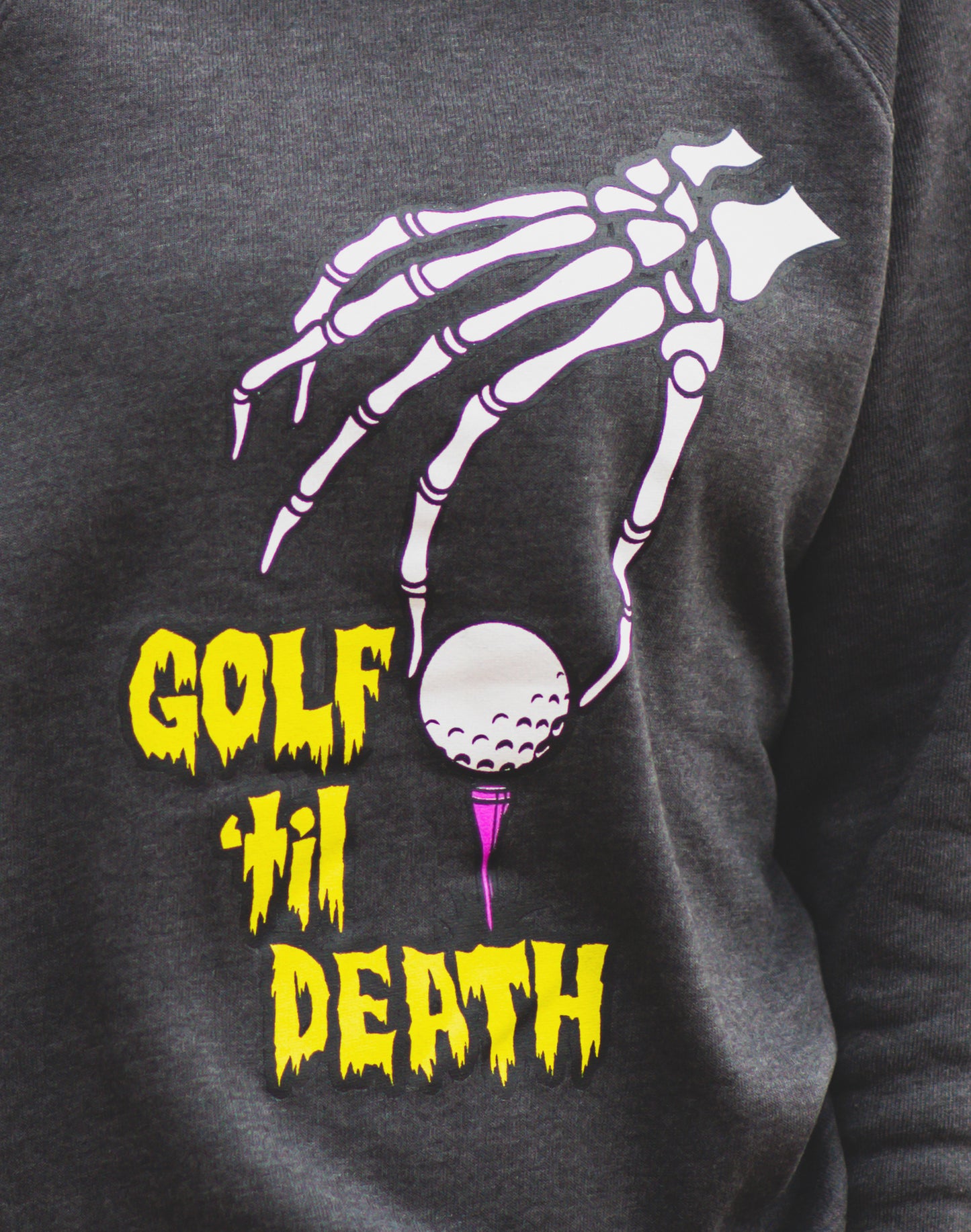 Golf 'Til Death Unisex Sweatshirt-Dark Grey Heather