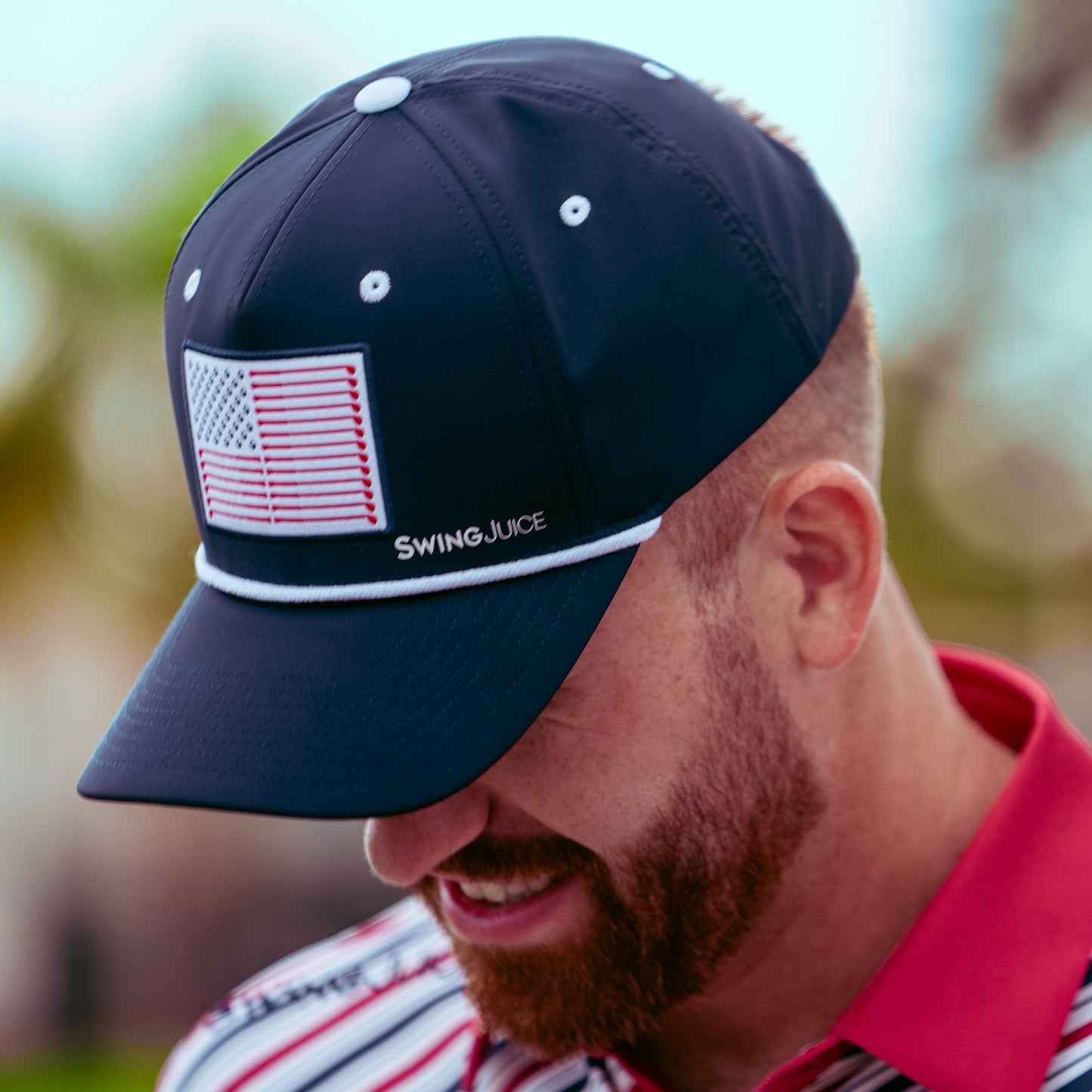 Golf Flag Active Performance Rope Hat Navy O/S