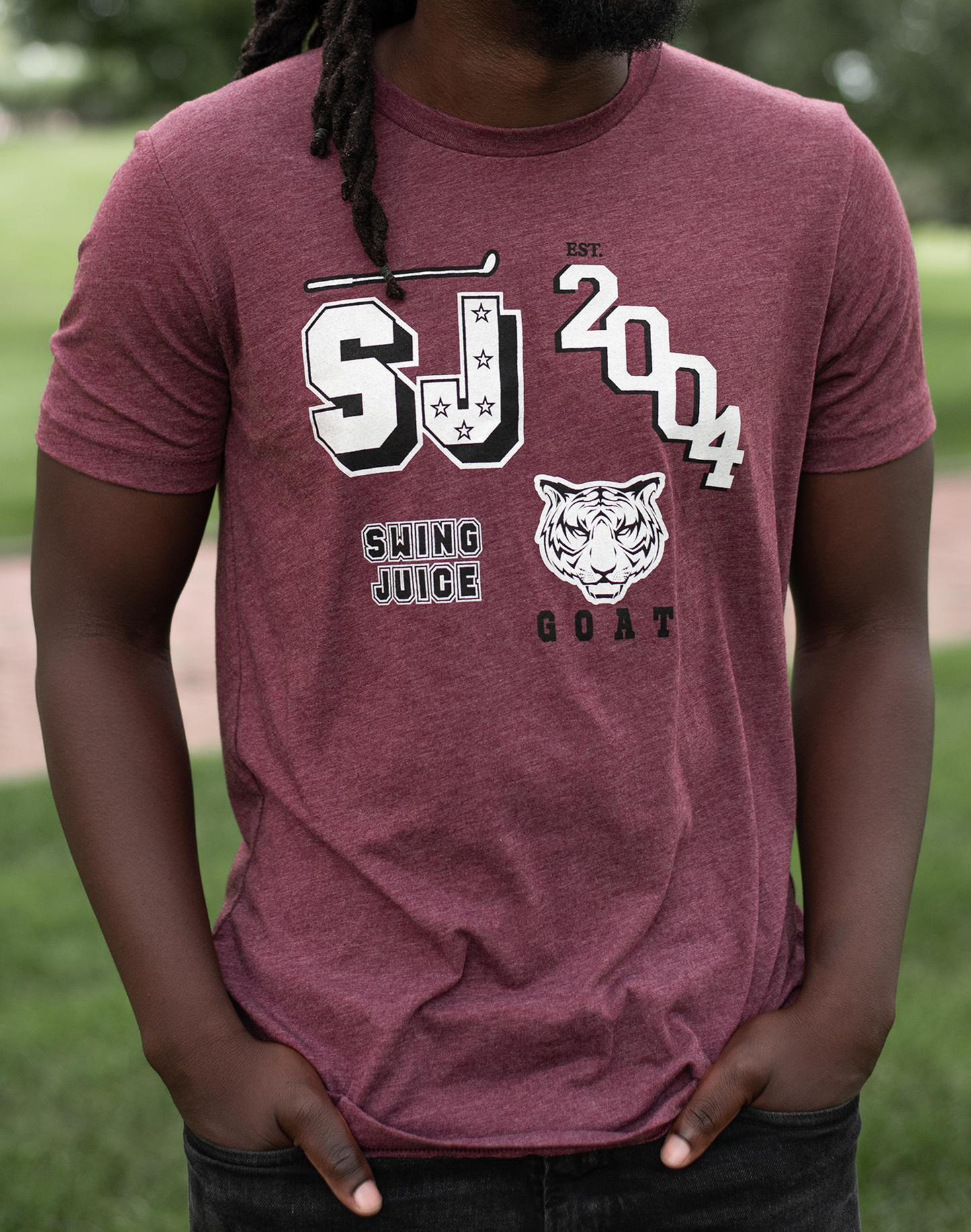 Golf Varsity Remix Unisex T-Shirt-Maroon