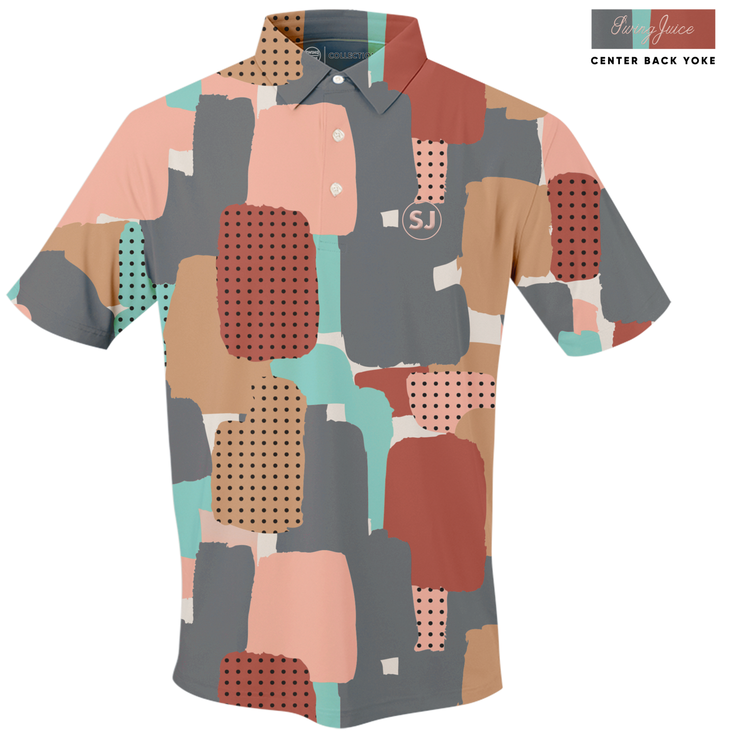 Golf Abstract Camo Men's Polo-Multi