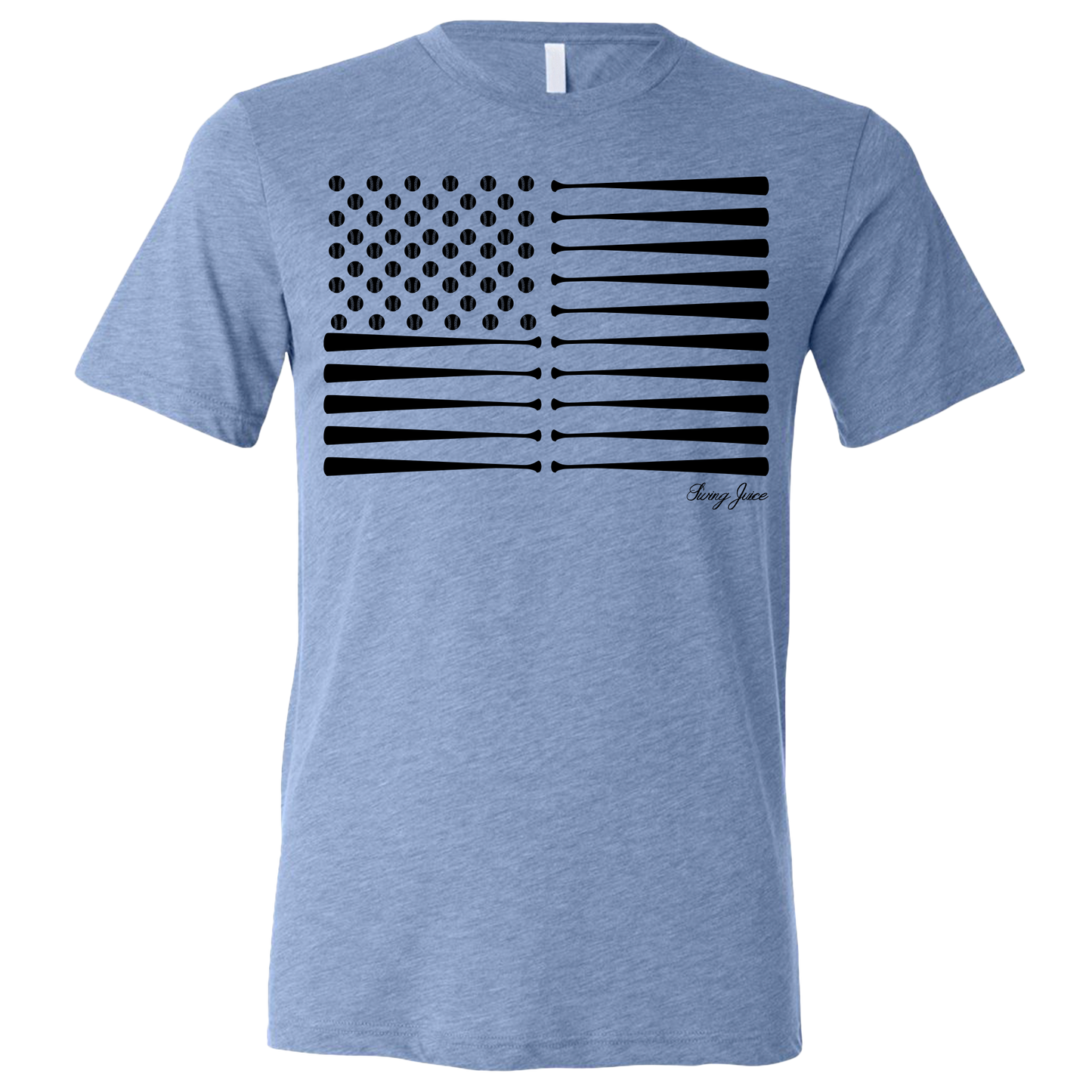 Baseball Flag Unisex T-Shirt-Blue