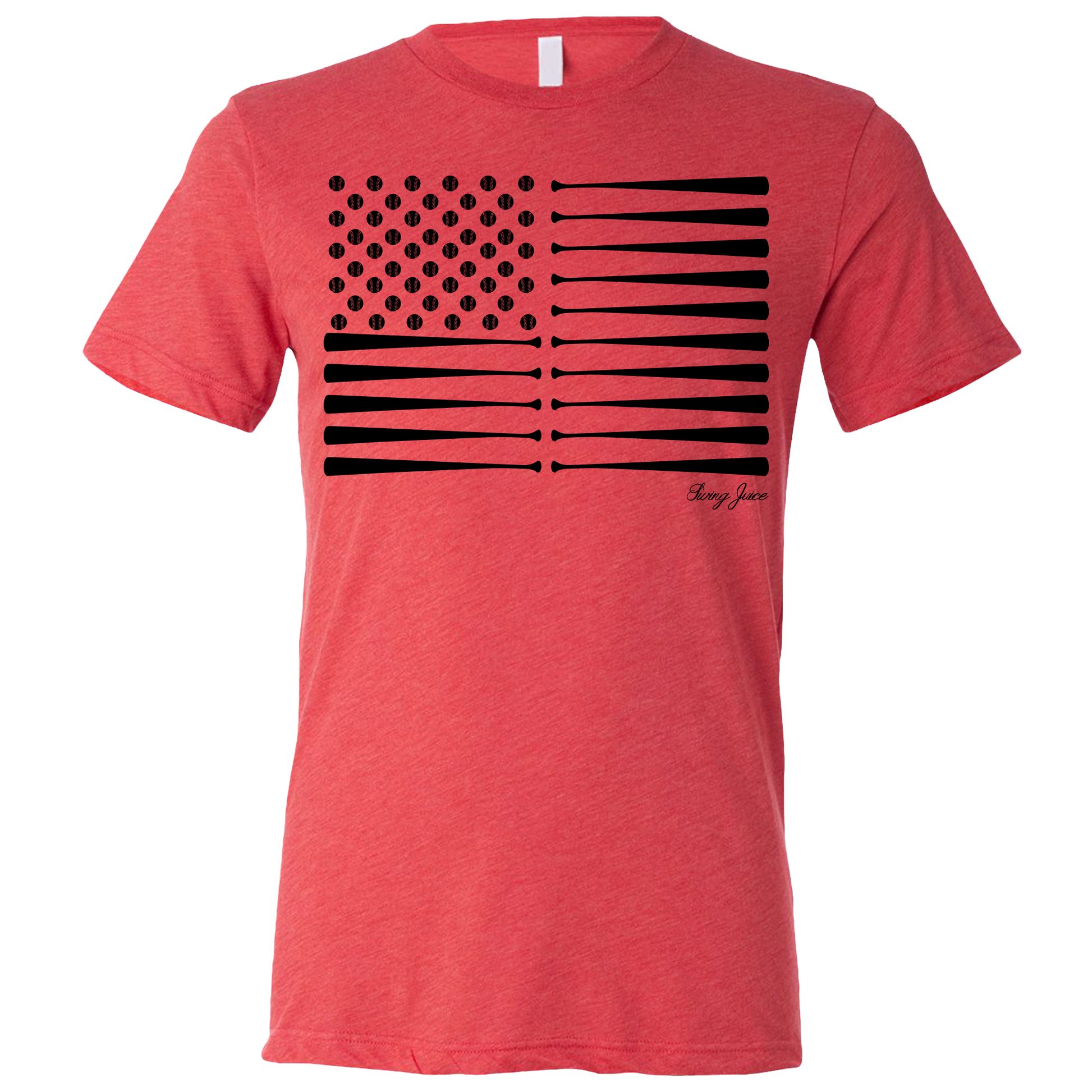 Baseball Flag Unisex T-Shirt-Red