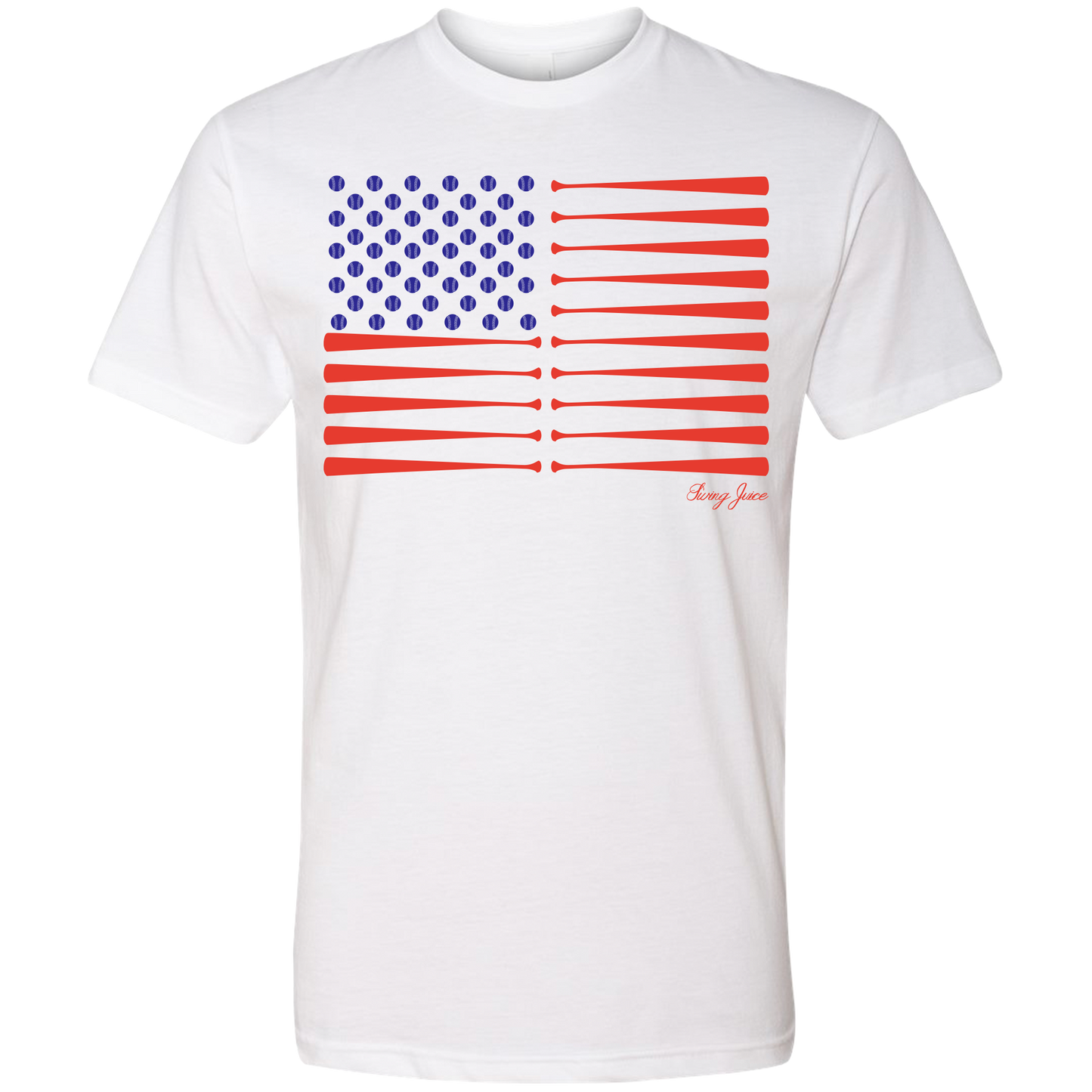 Baseball Flag Unisex T-Shirt-White