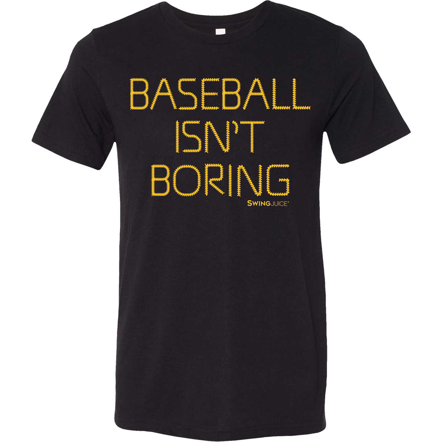 Official Baseball Isn't Boring Unisex T-Shirt-Black Yellow