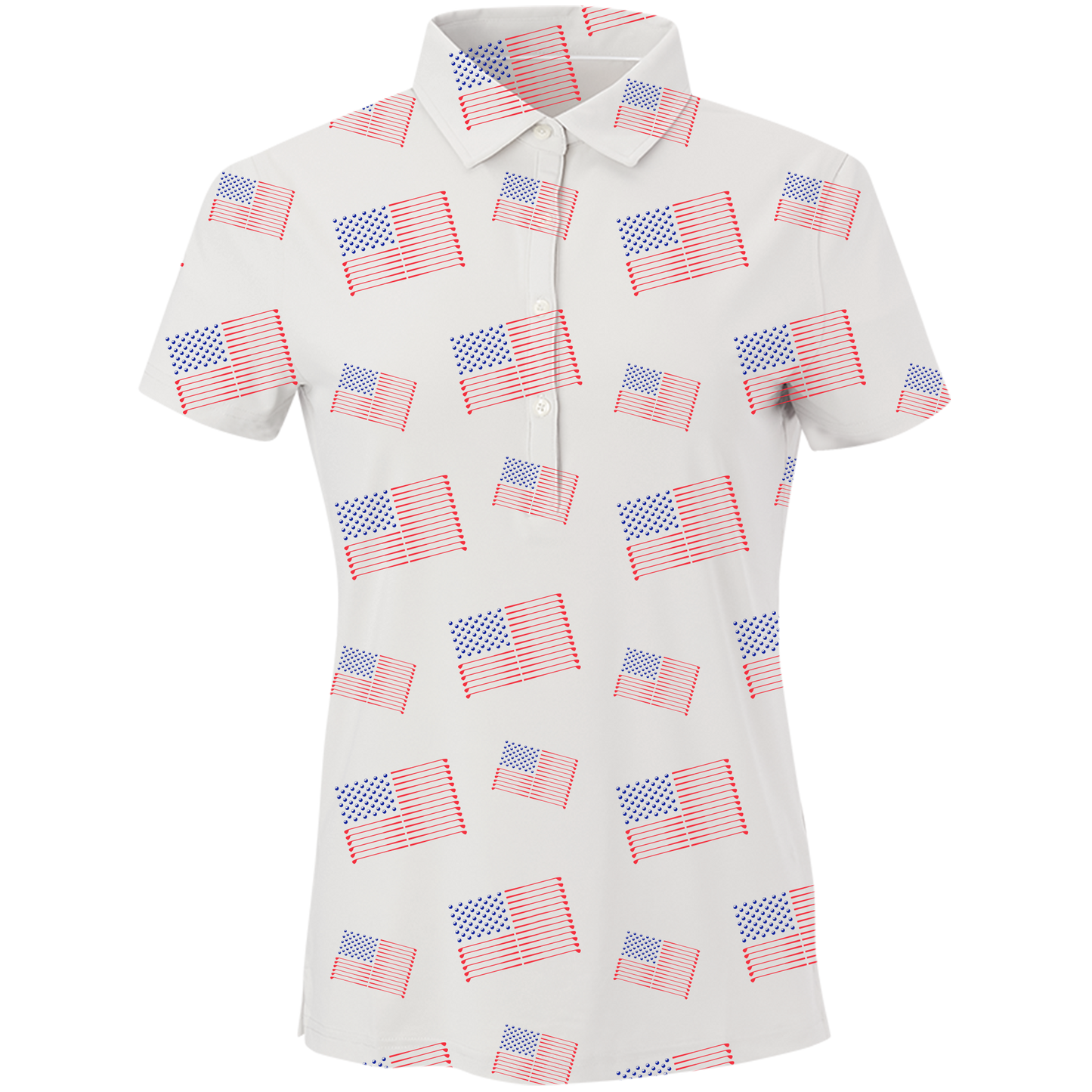 Golf Flag Women's Polo-White