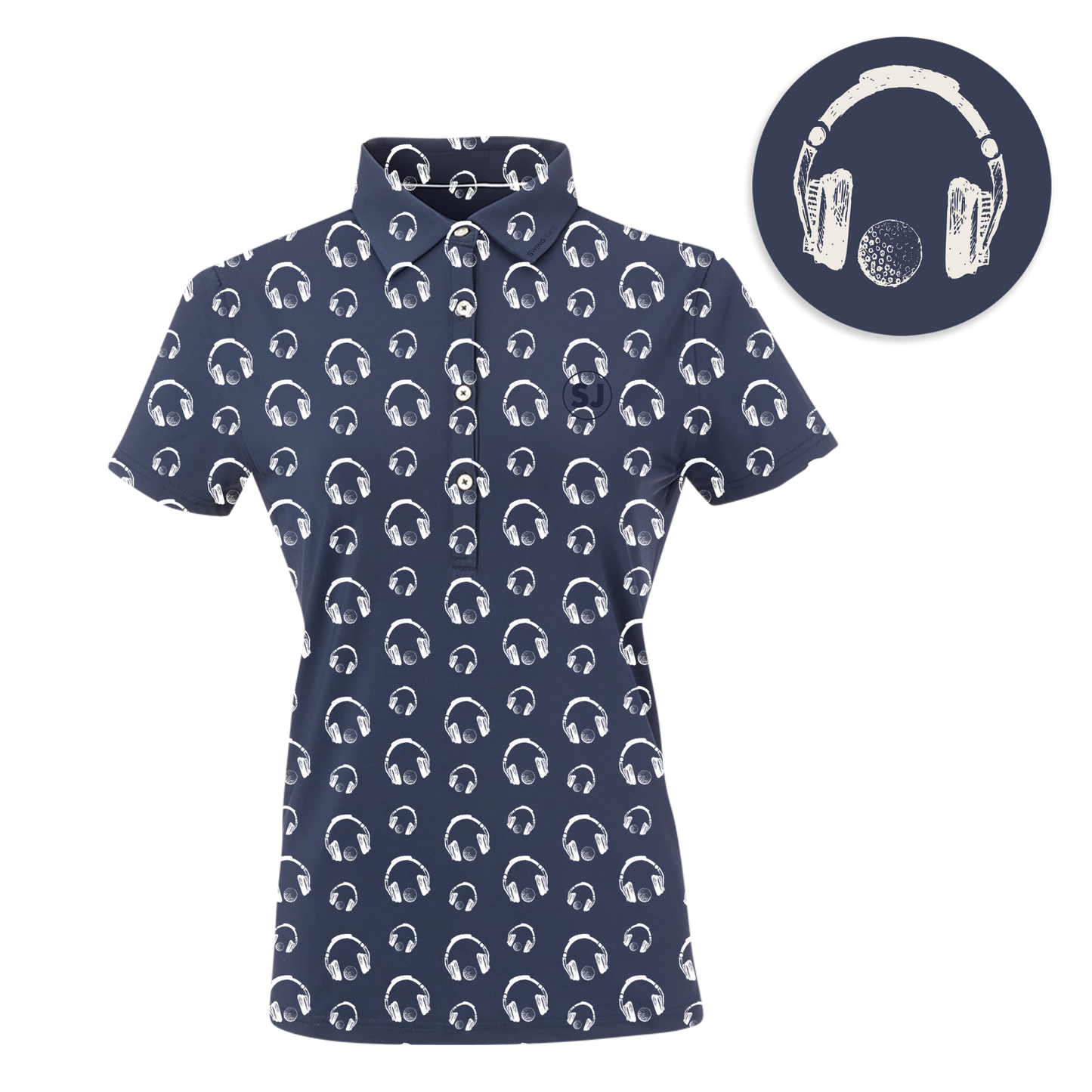 Golf & Hip Hop Women's Polo-Navy