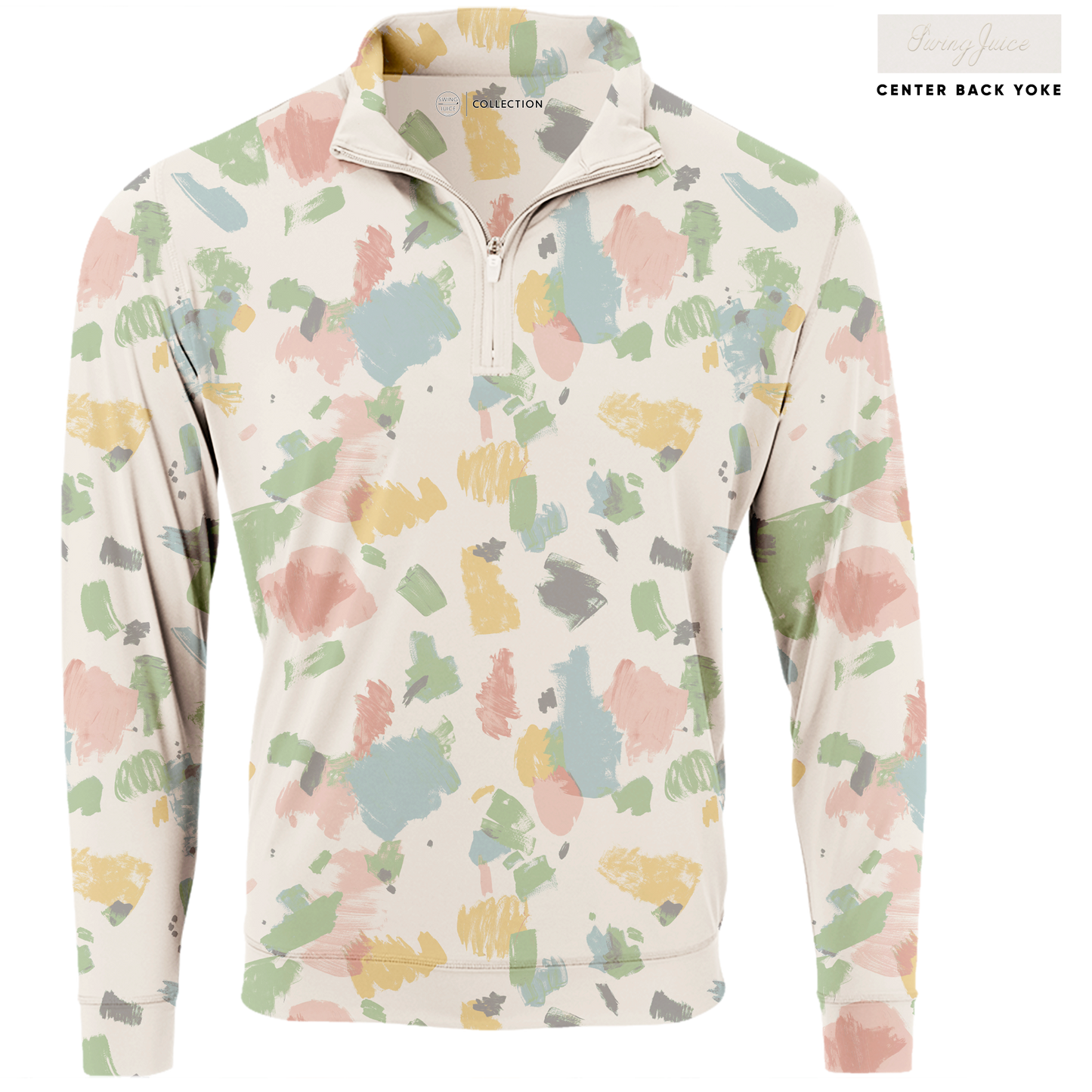 Golf Masterpiece Men's Quarter Zip-Ivory