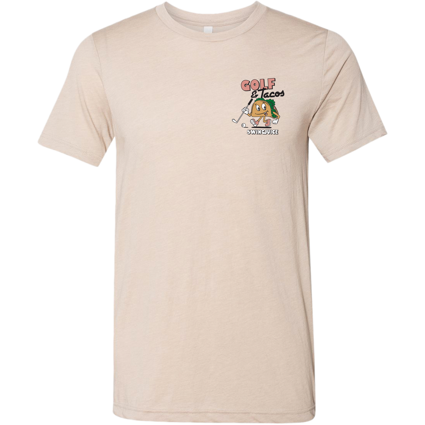 Golf & Tacos The Sequel Unisex T-Shirt-Tan