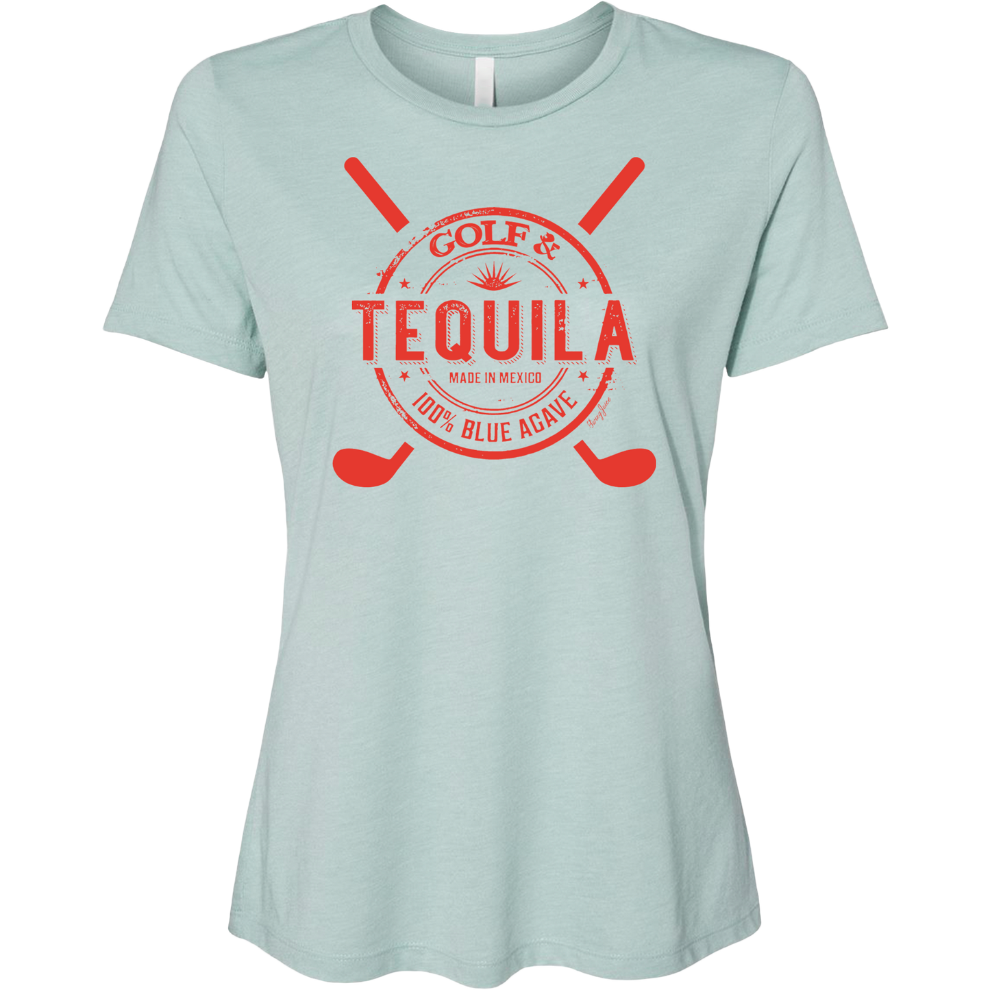 Golf & Tequila Women's T-Shirt-Dusty Blue