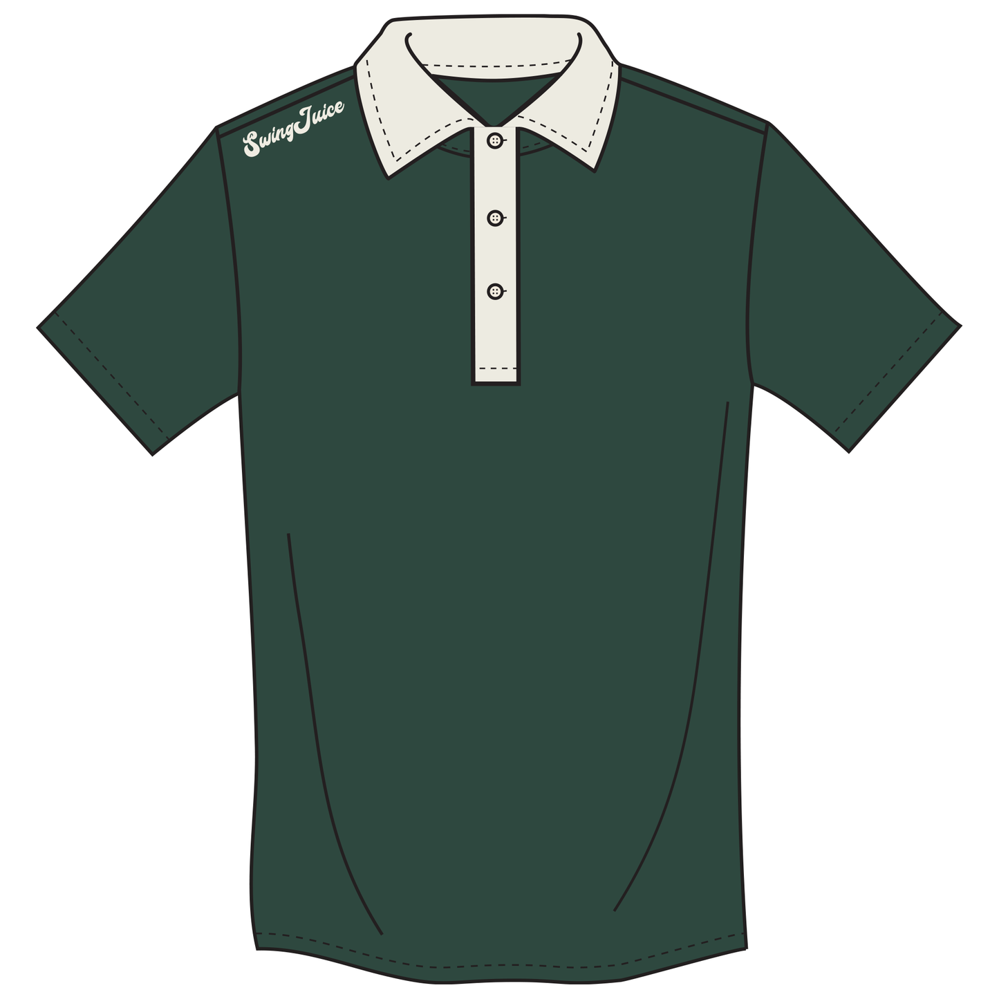 Golf Mason Solid Men's Polo-Forest