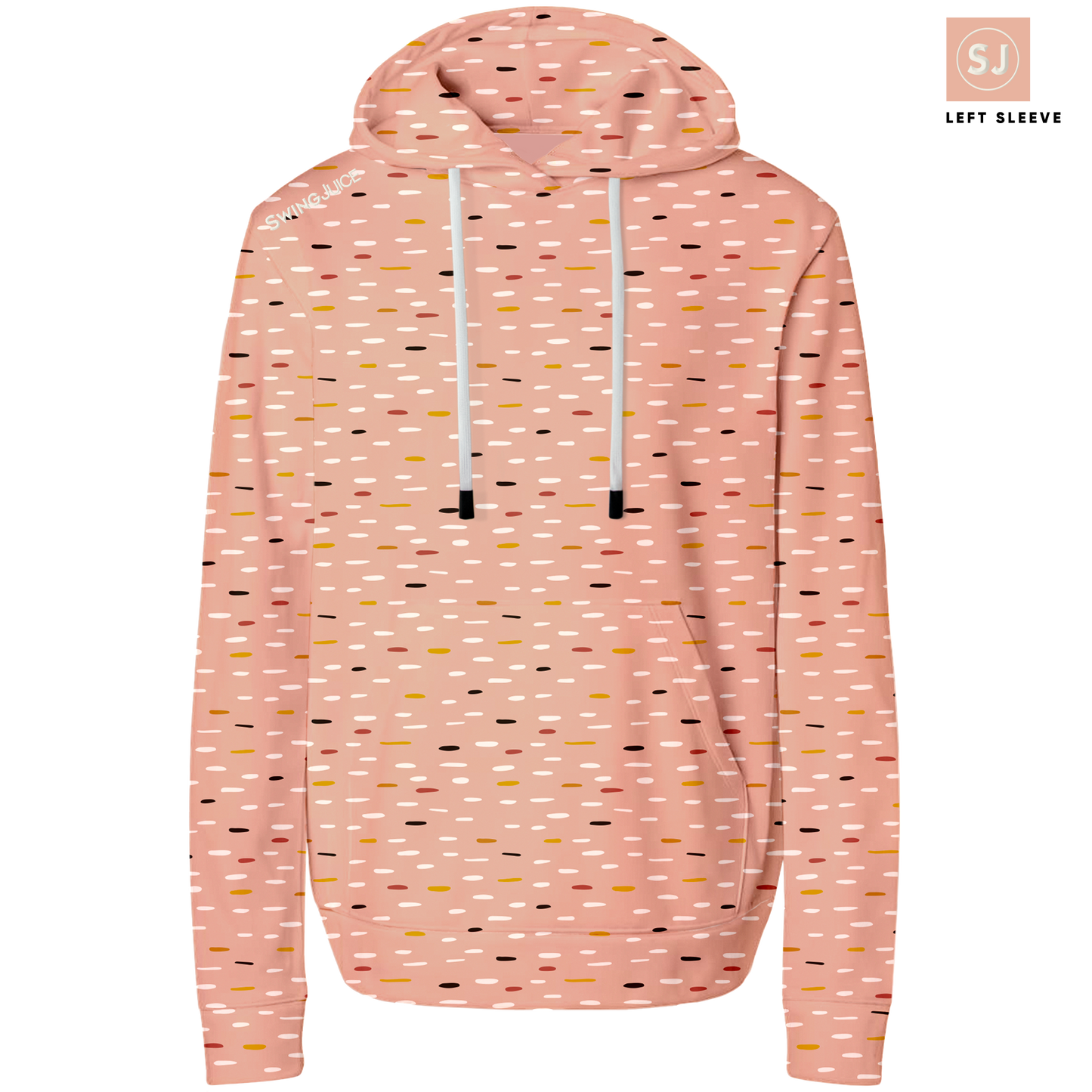 Golf Mid Century Nostalgia Men's Performance Hoodie-Peach
