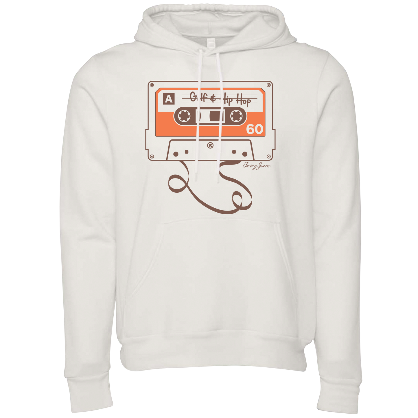 Golf Mixtape: Golf & Hip Hop Unisex Hoodie-Vintage White