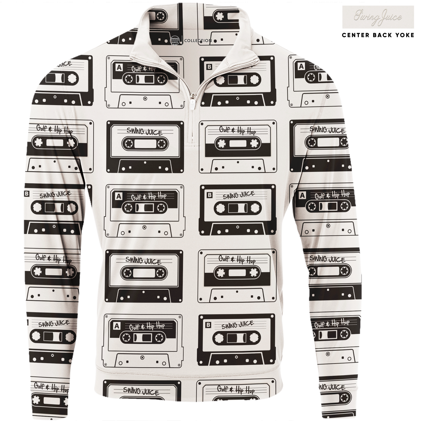 Golf Mixtape Men's Quarter Zip-Ivory