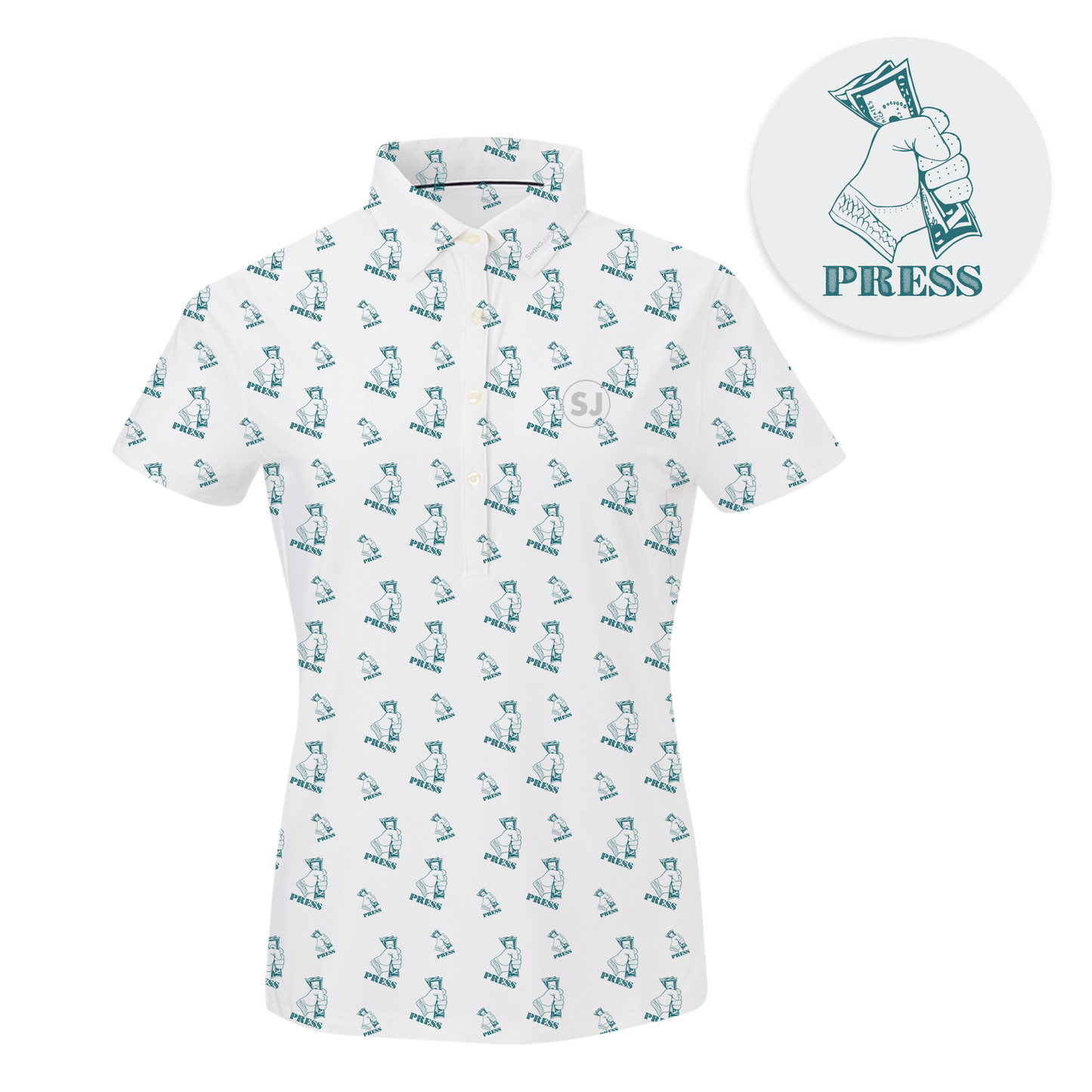 Golf Press Women's Polo-White