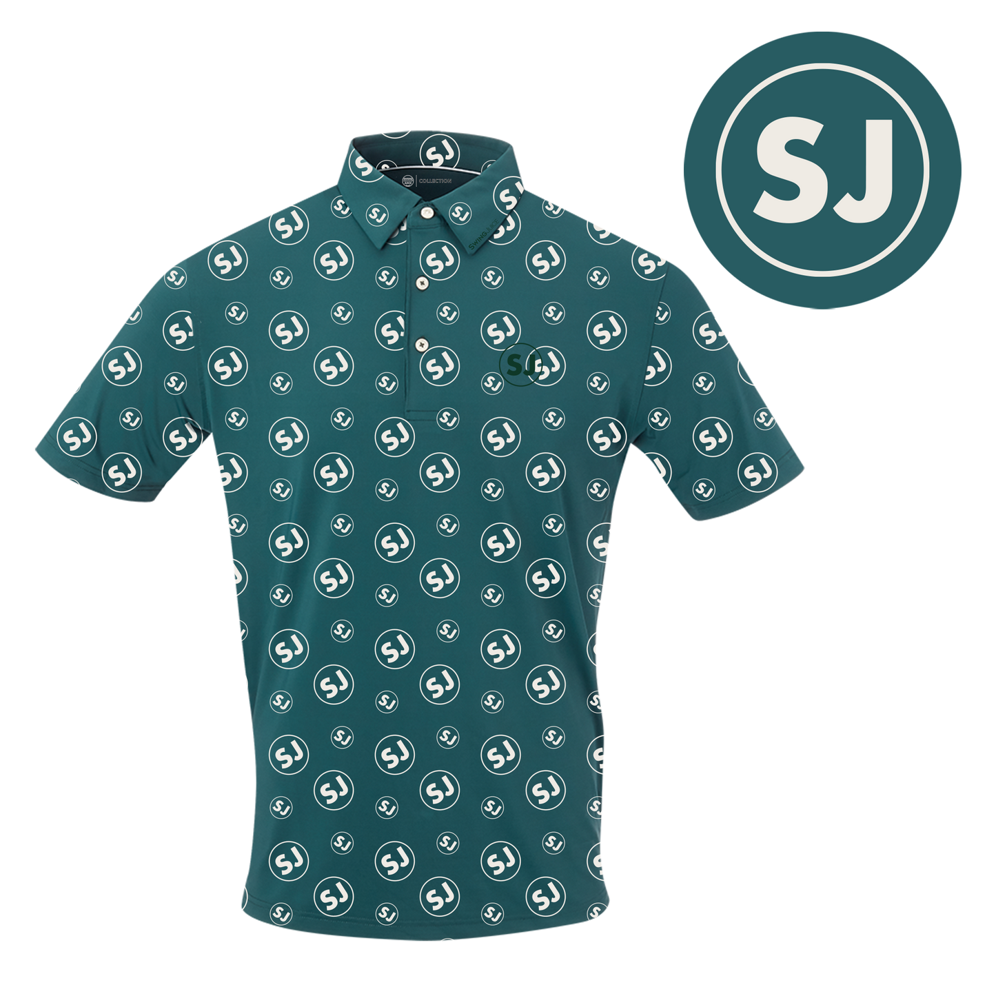 Golf Circle SJ Men's Polo-Pine