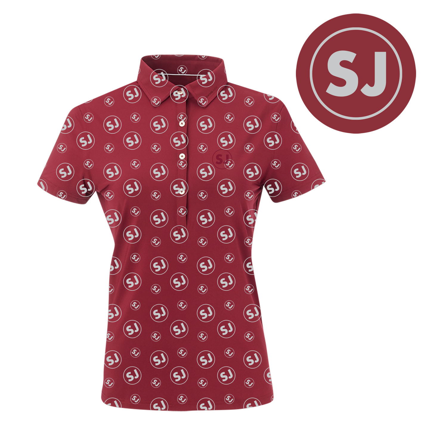 Golf Circle SJ Women's Polo-Merlot