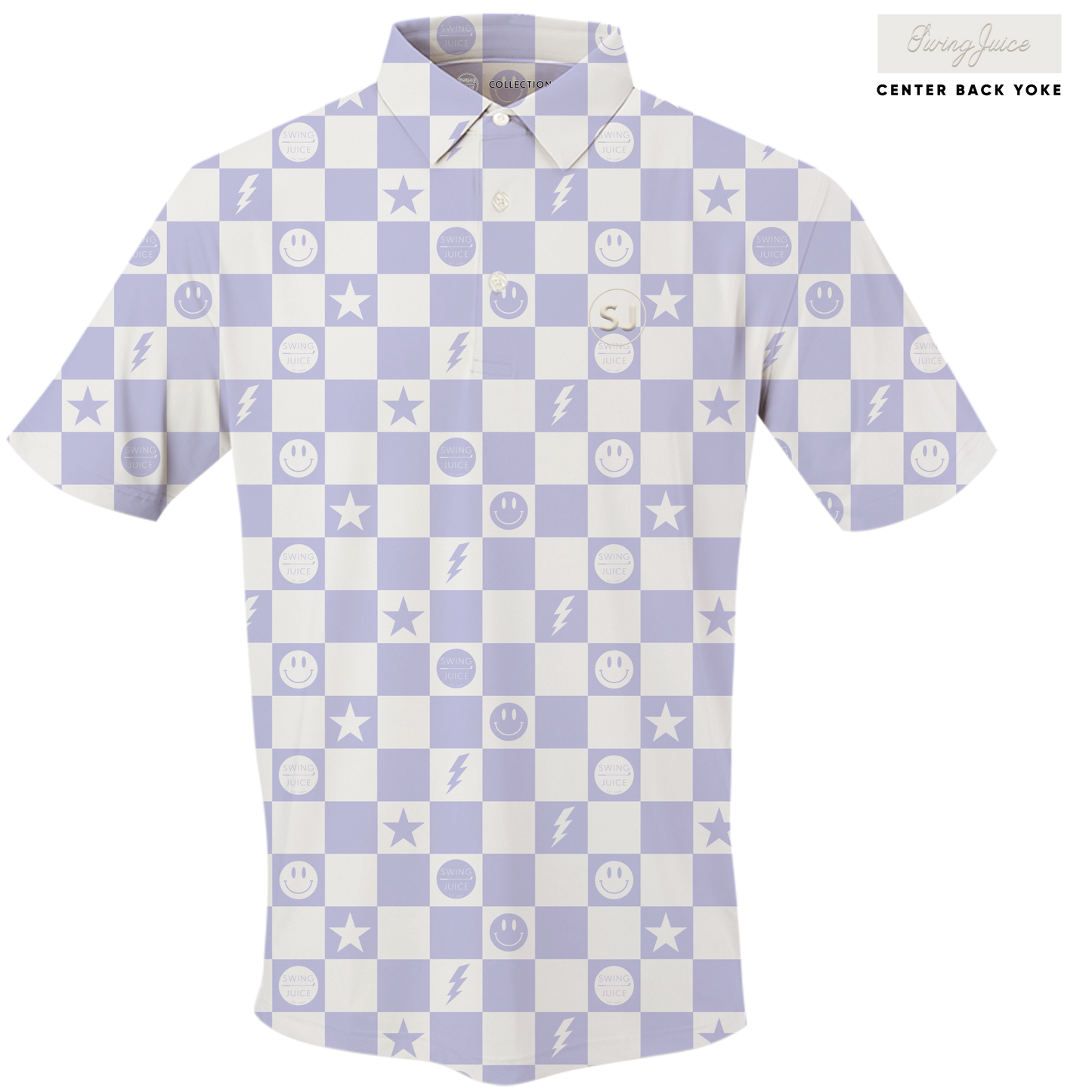 Golf Smiley Men's Polo-Ivory