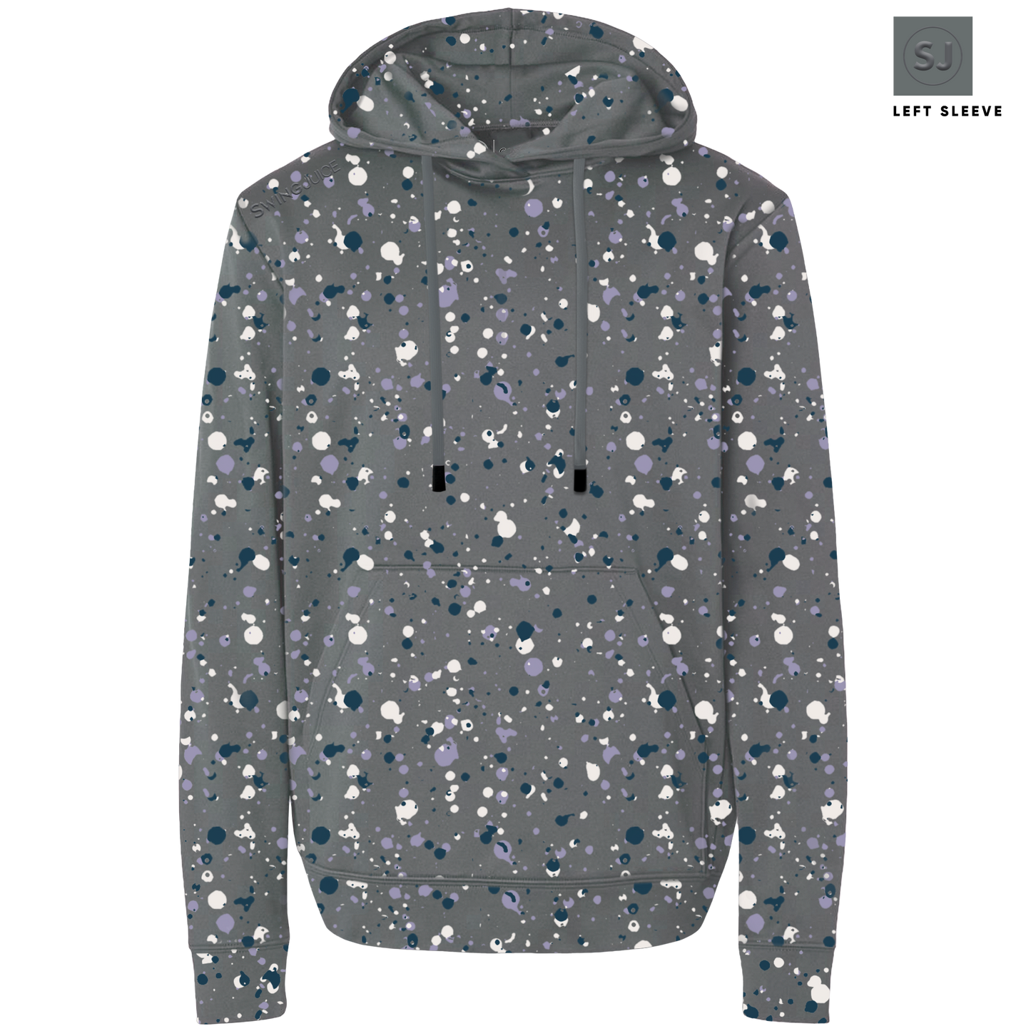 Golf Splatter Men's Performance Hoodie-Cool Grey
