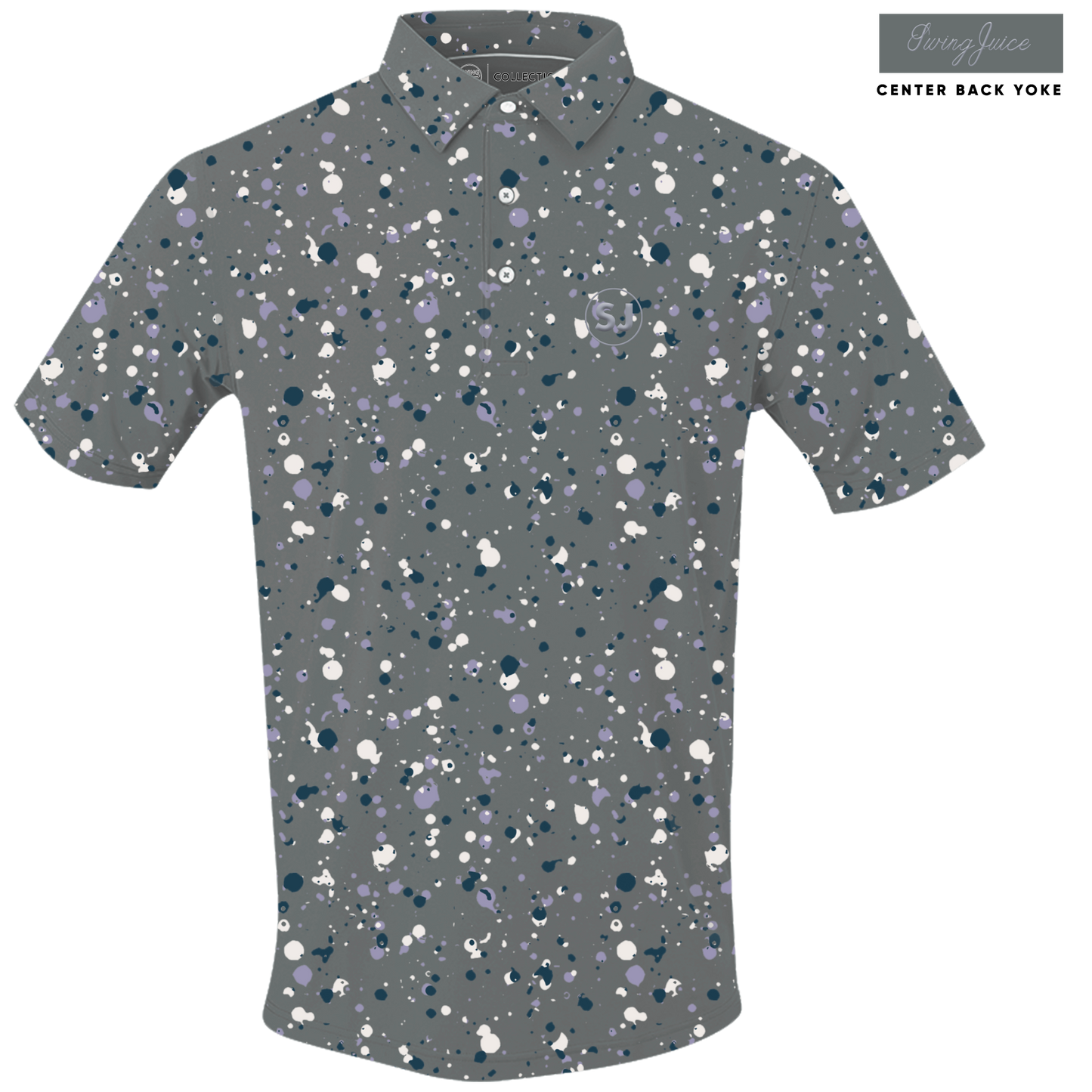 Golf Splatter Men's Polo-Cool Grey
