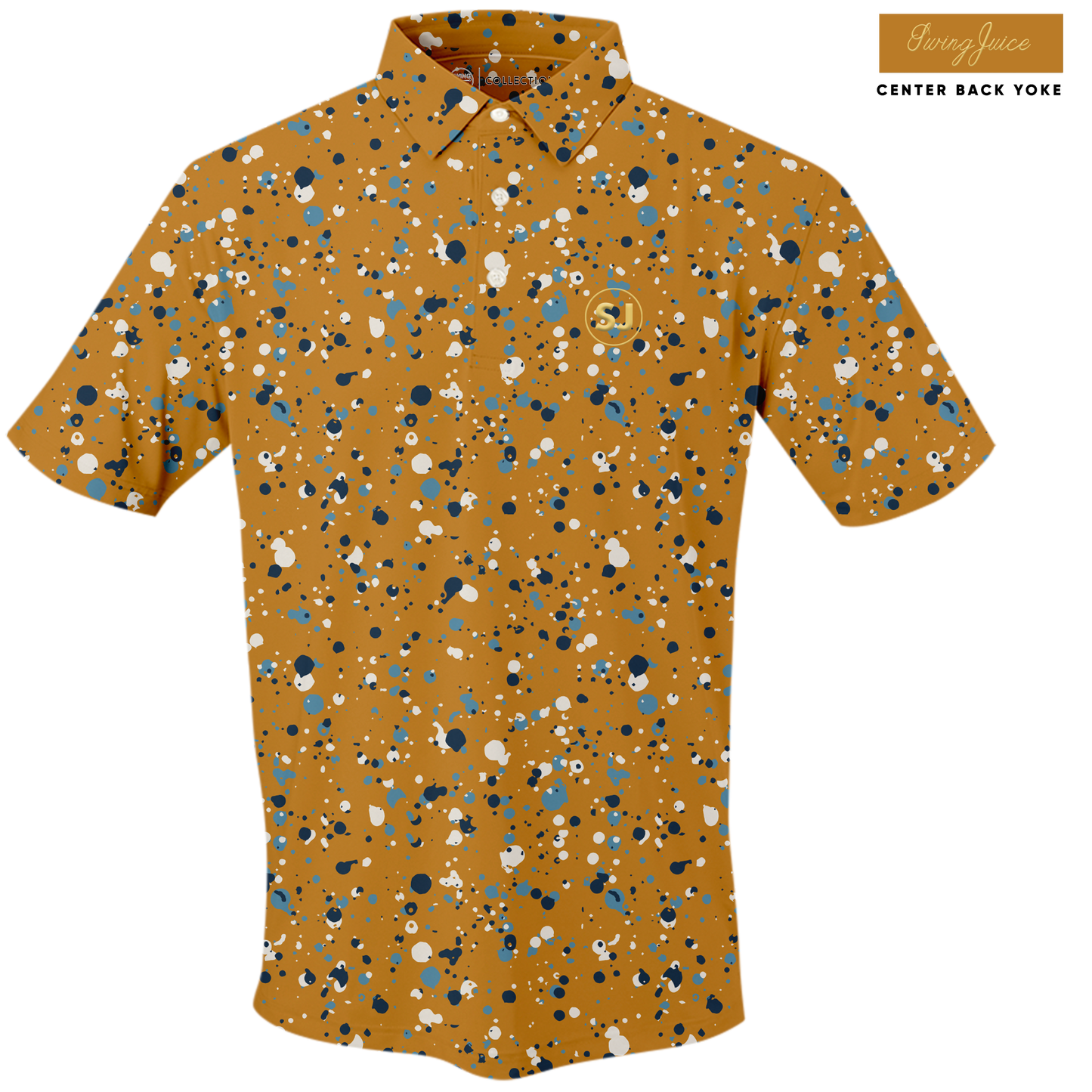 Golf Splatter Men's Polo-Golden