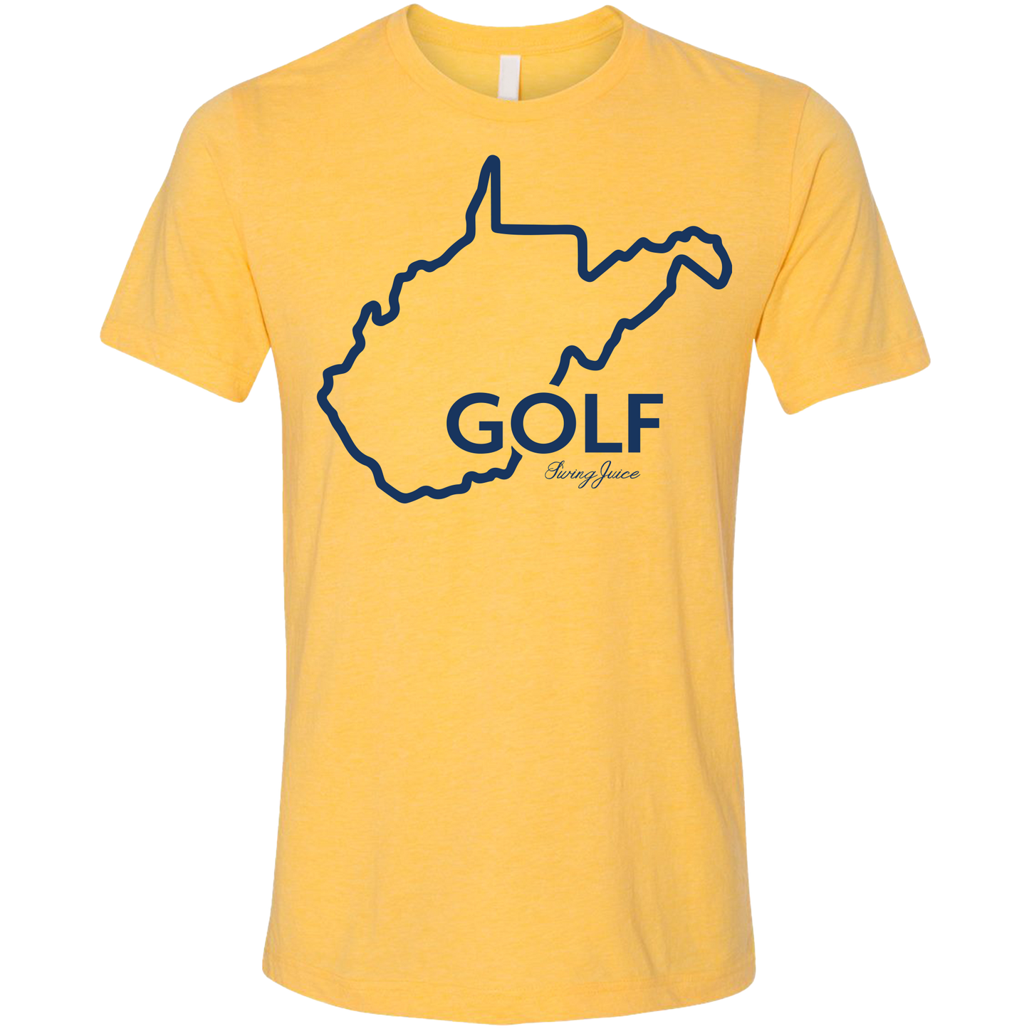 Golf West Virginia Unisex T-Shirt-Yellow