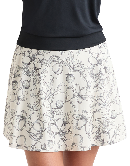 Golf Magnolia Toile Women's Skort-Ivory
