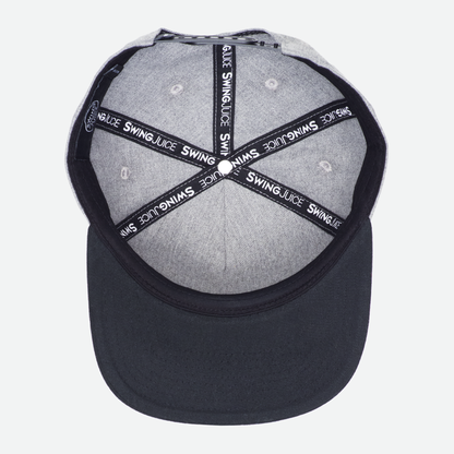 Golf 8-Bit Unisex Snapback Hat-Heather Grey