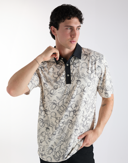 Magnolia Toile Men's Polo