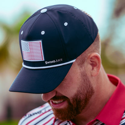 Golf Flag Active Performance Rope Hat Navy O/S