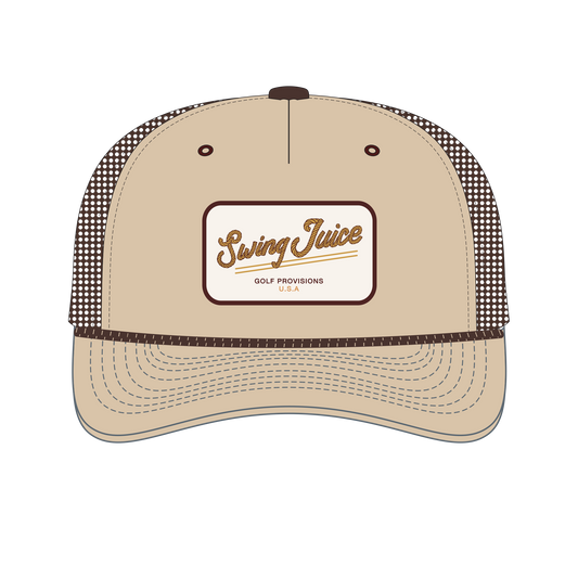 Golf Provisions Unisex Trucker Rope Hat Tn-Tan