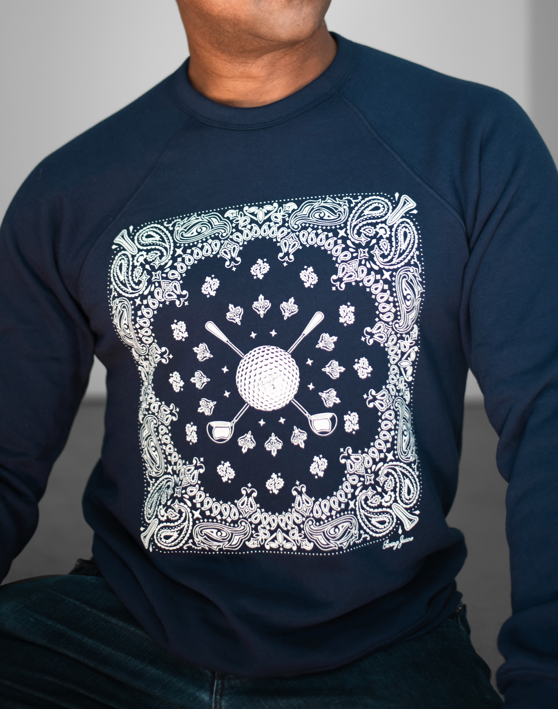 Golf Bandana Unisex Sweatshirt-Navy
