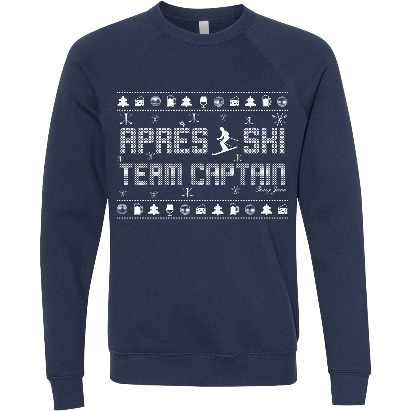 Golf Apres Ski Unisex Ugly Sweatshirt-Navy