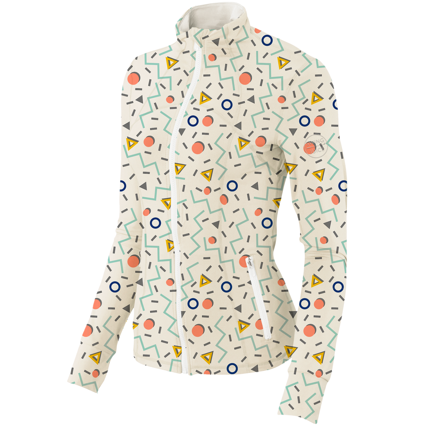 Golf Fresh Prints Women's Full Zip-Ivory